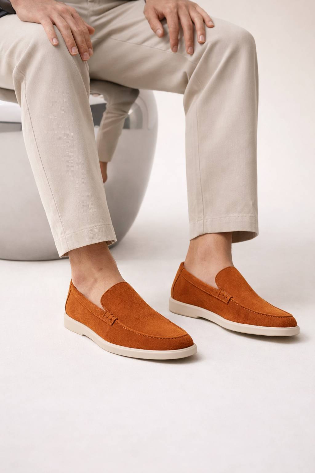 Filandori Suede Loafers Terracotta