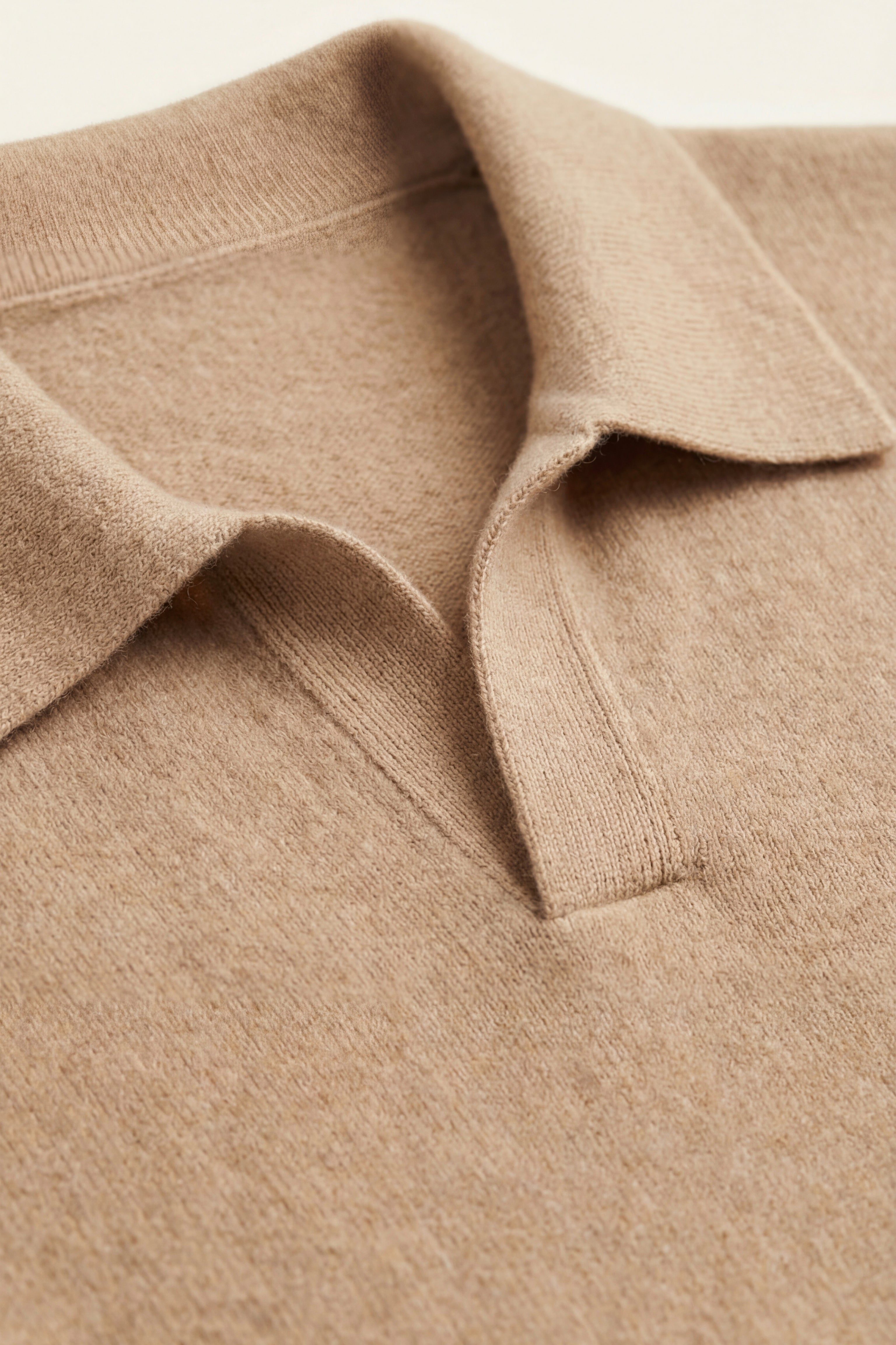 Filandori Cashmere Polo Knit Light Brown
