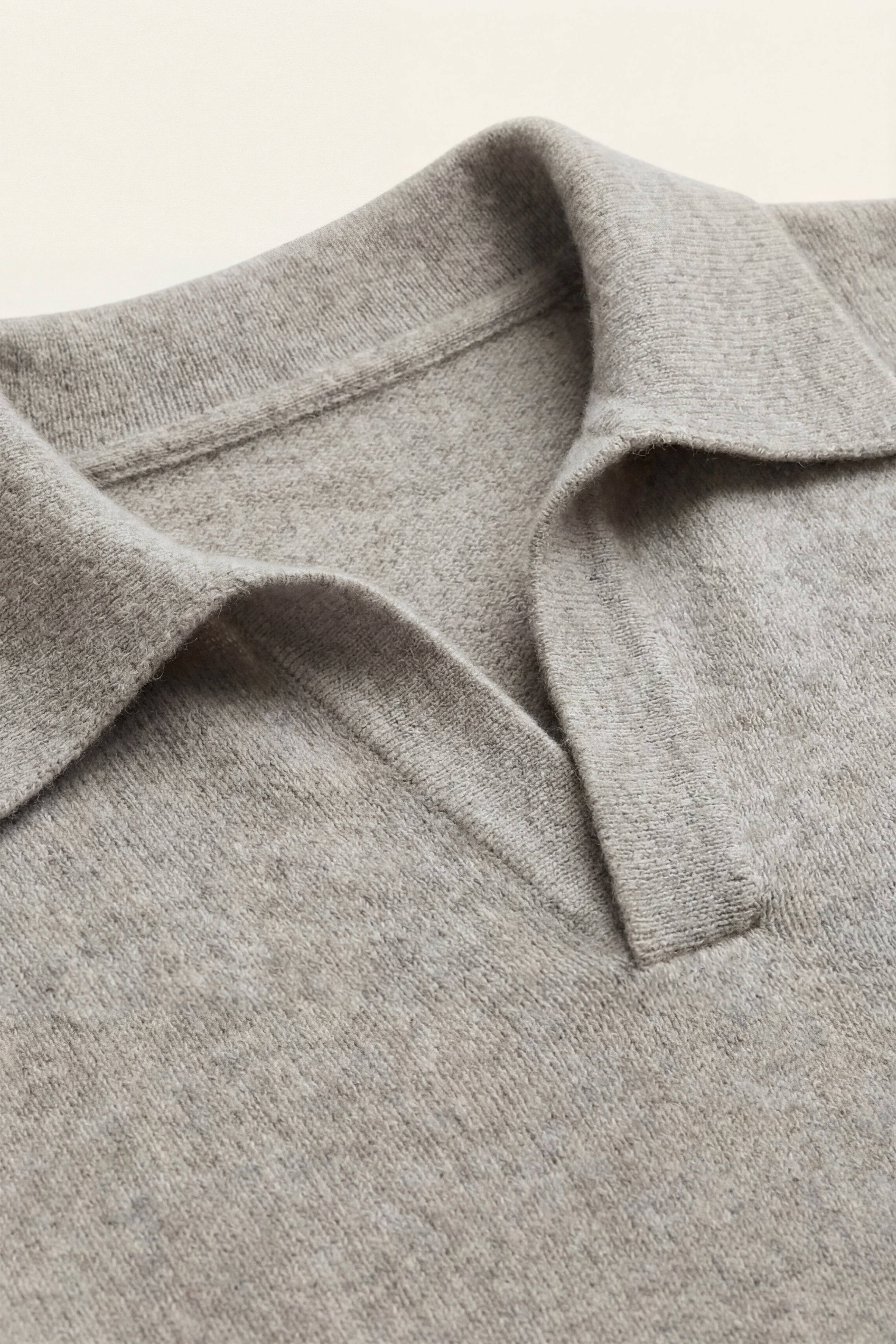Filandori Cashmere Polo Knit Grey