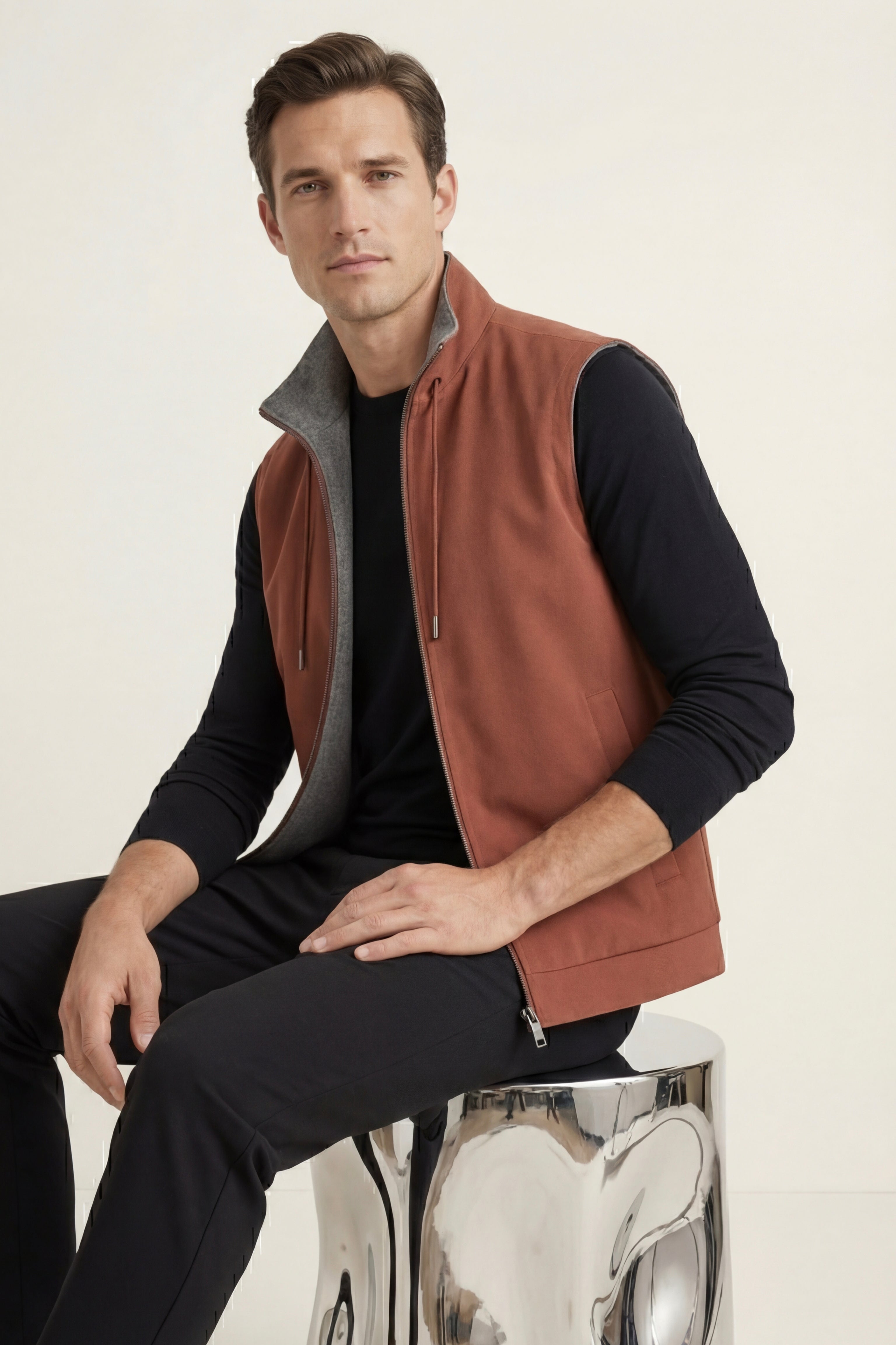 Filandori Reversible Vest Terracotta