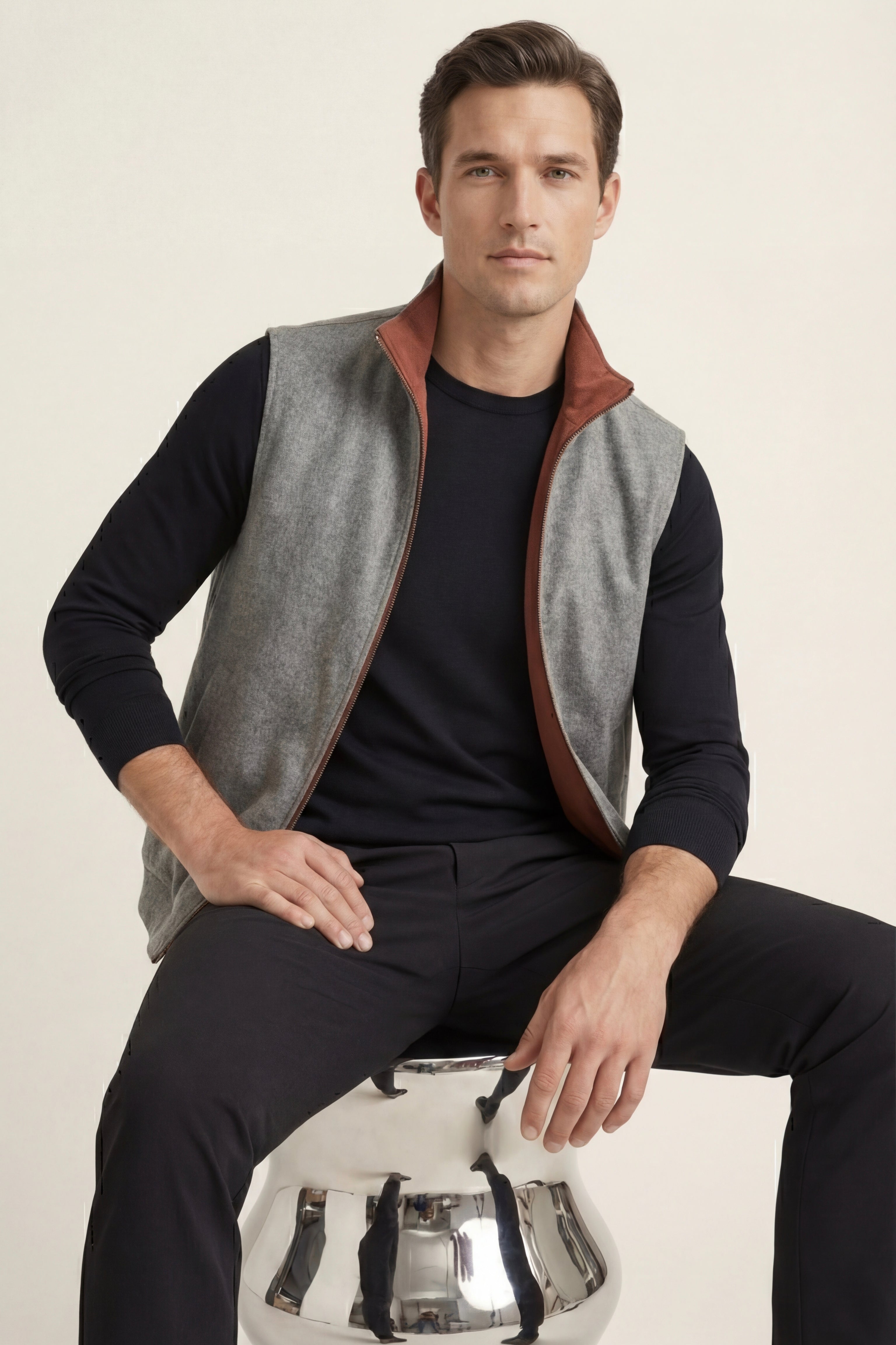 Filandori Reversible Vest Terracotta
