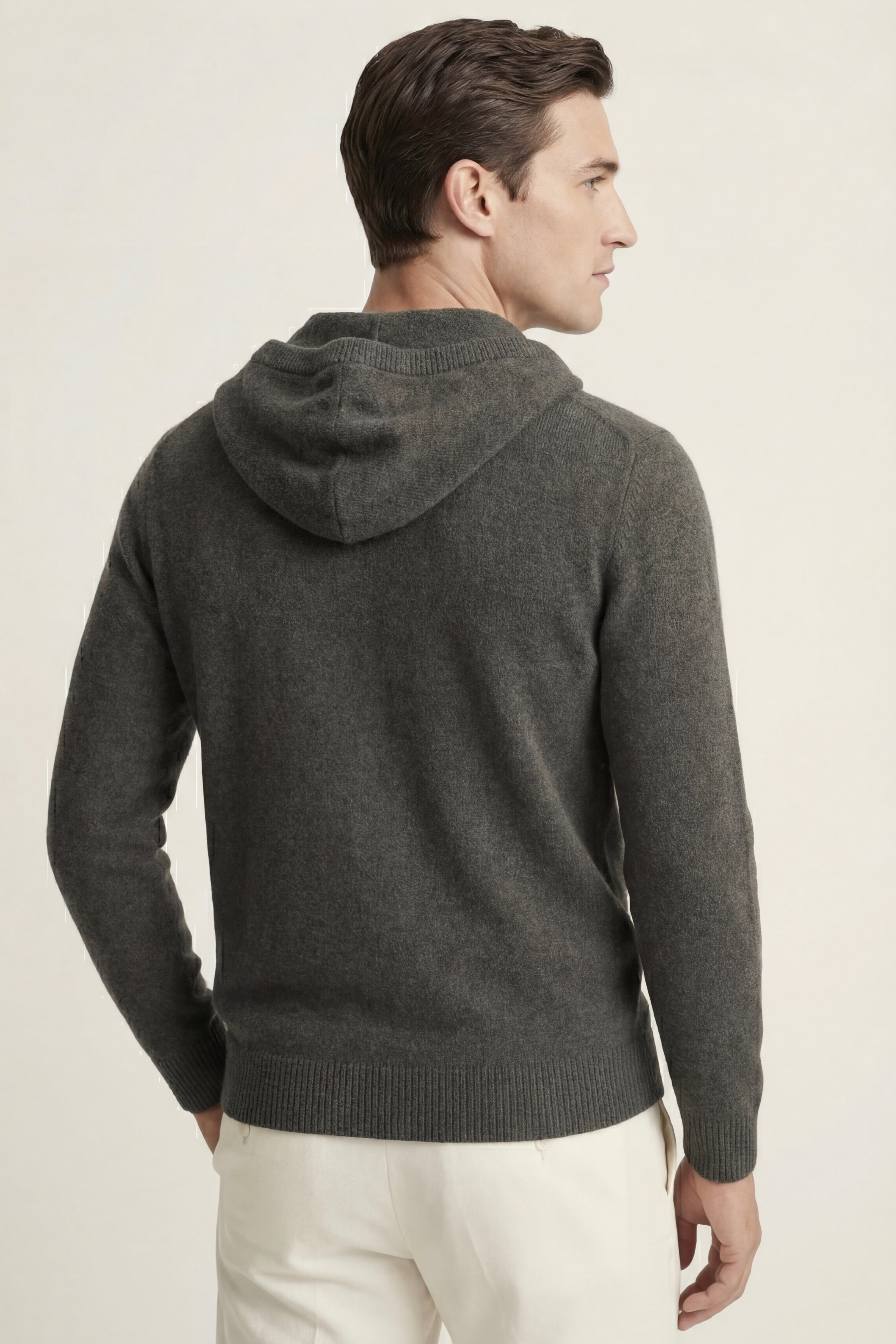 Taviano Hooded Knit Dark Grey