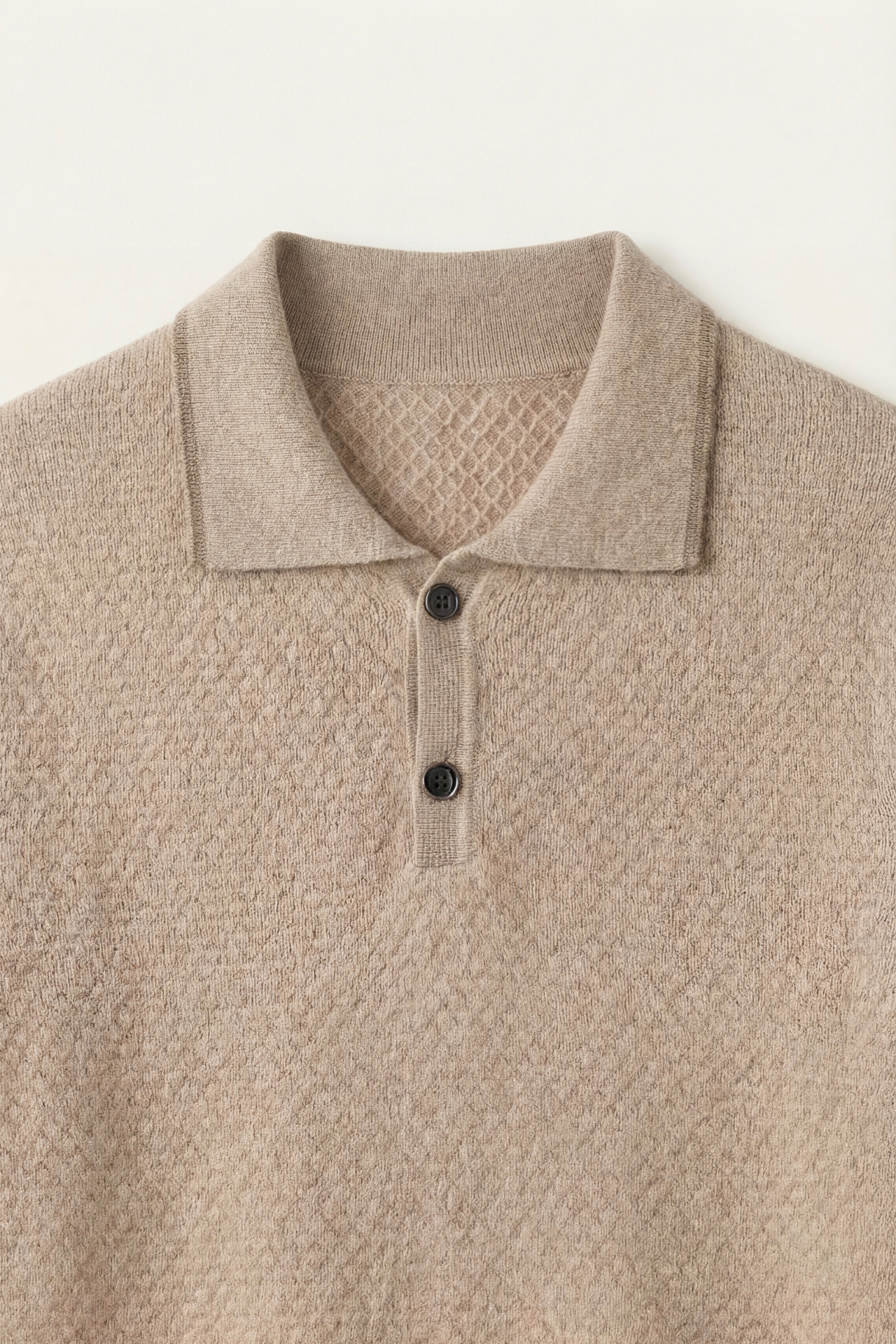 Prato Cashmere Knit Polo Camel