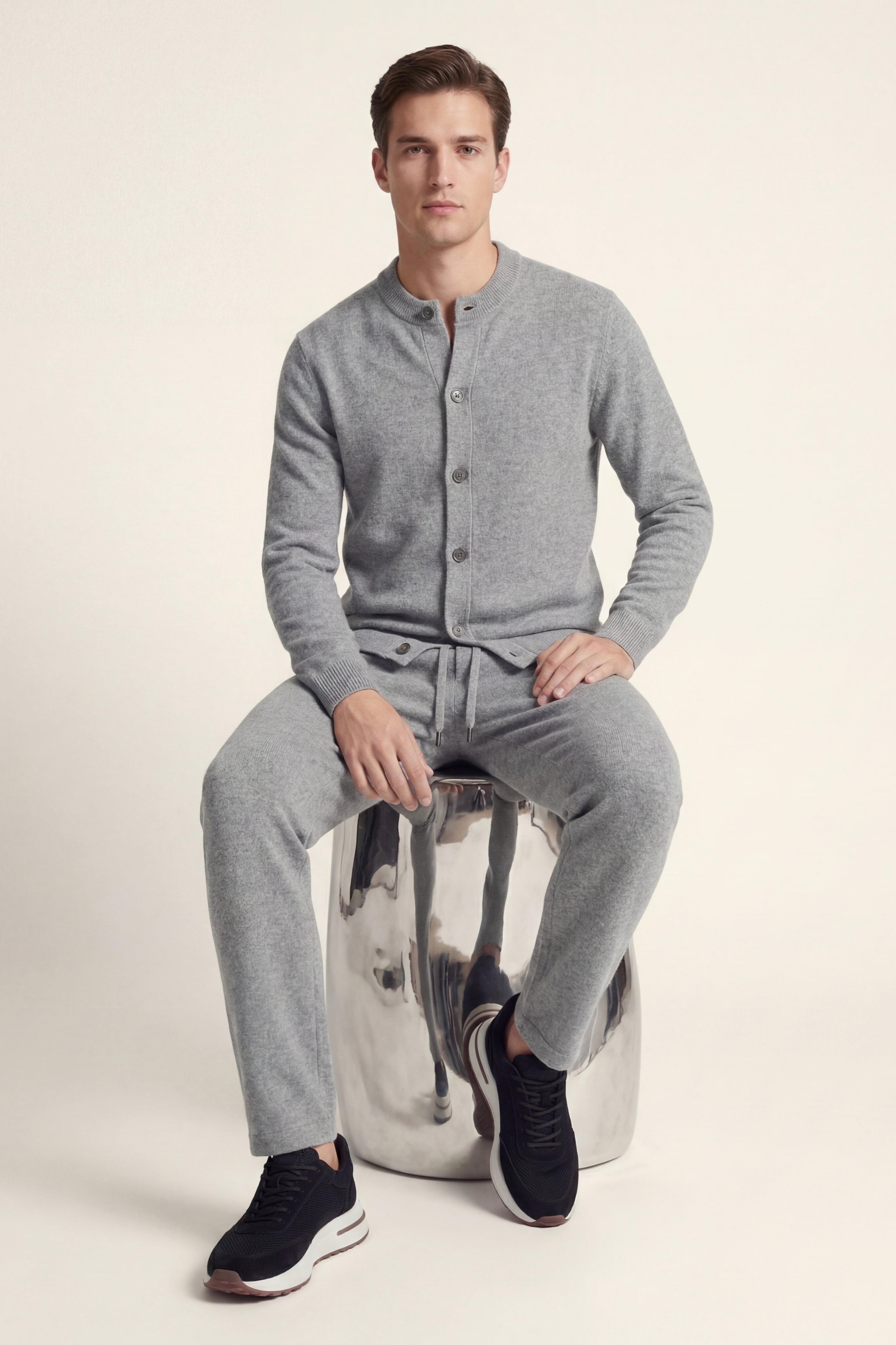 Arlino Buttoned Set Grey