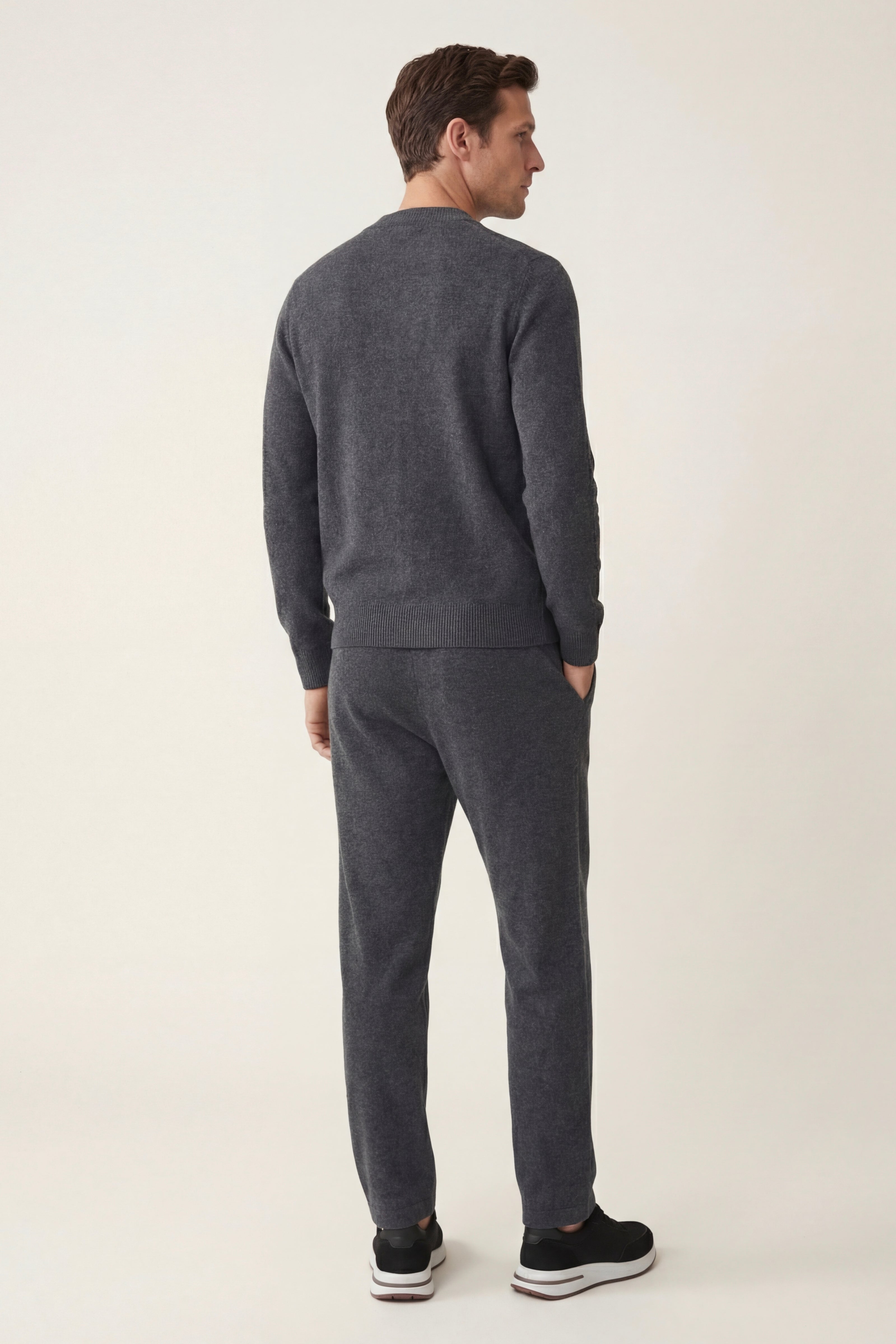 Arlino Buttoned Set Dark Grey