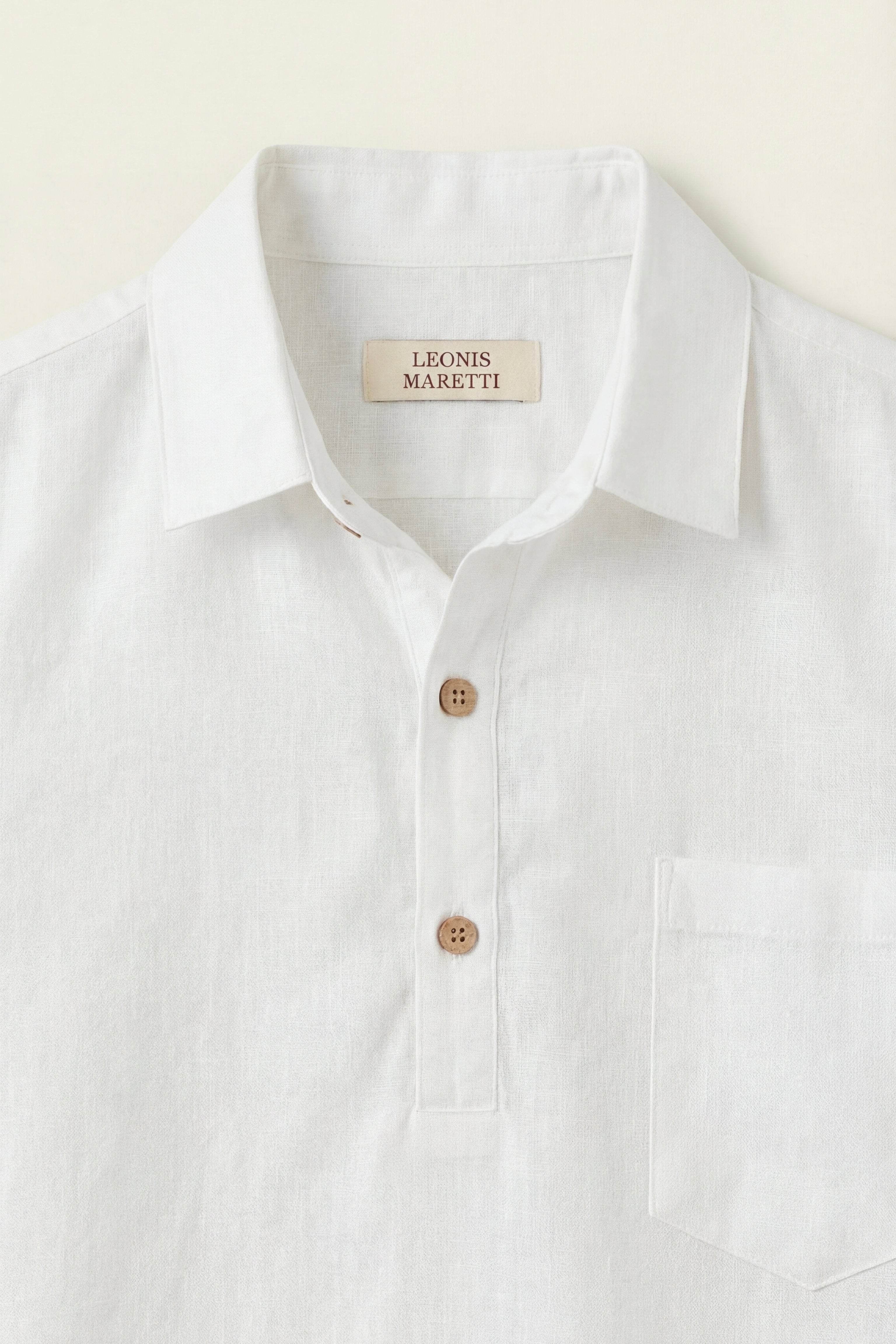 Monza Linen Polo Shirt White