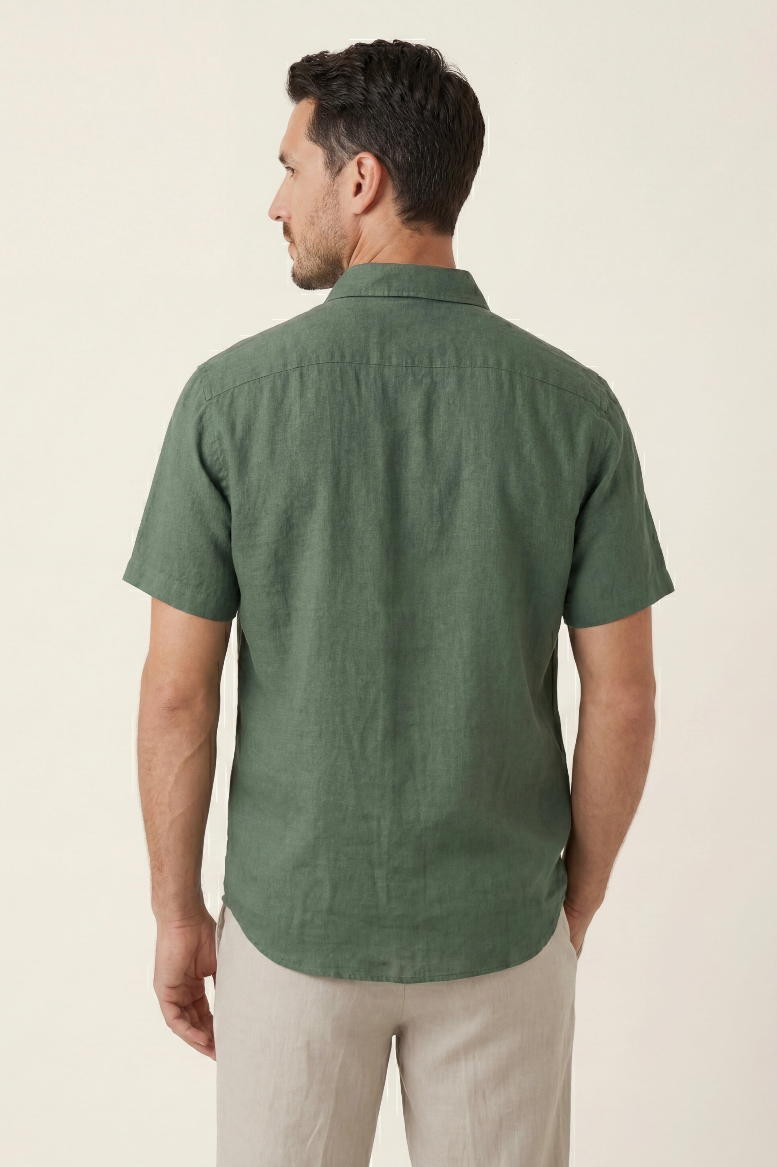 Vicenza Linen Short Sleeve Green