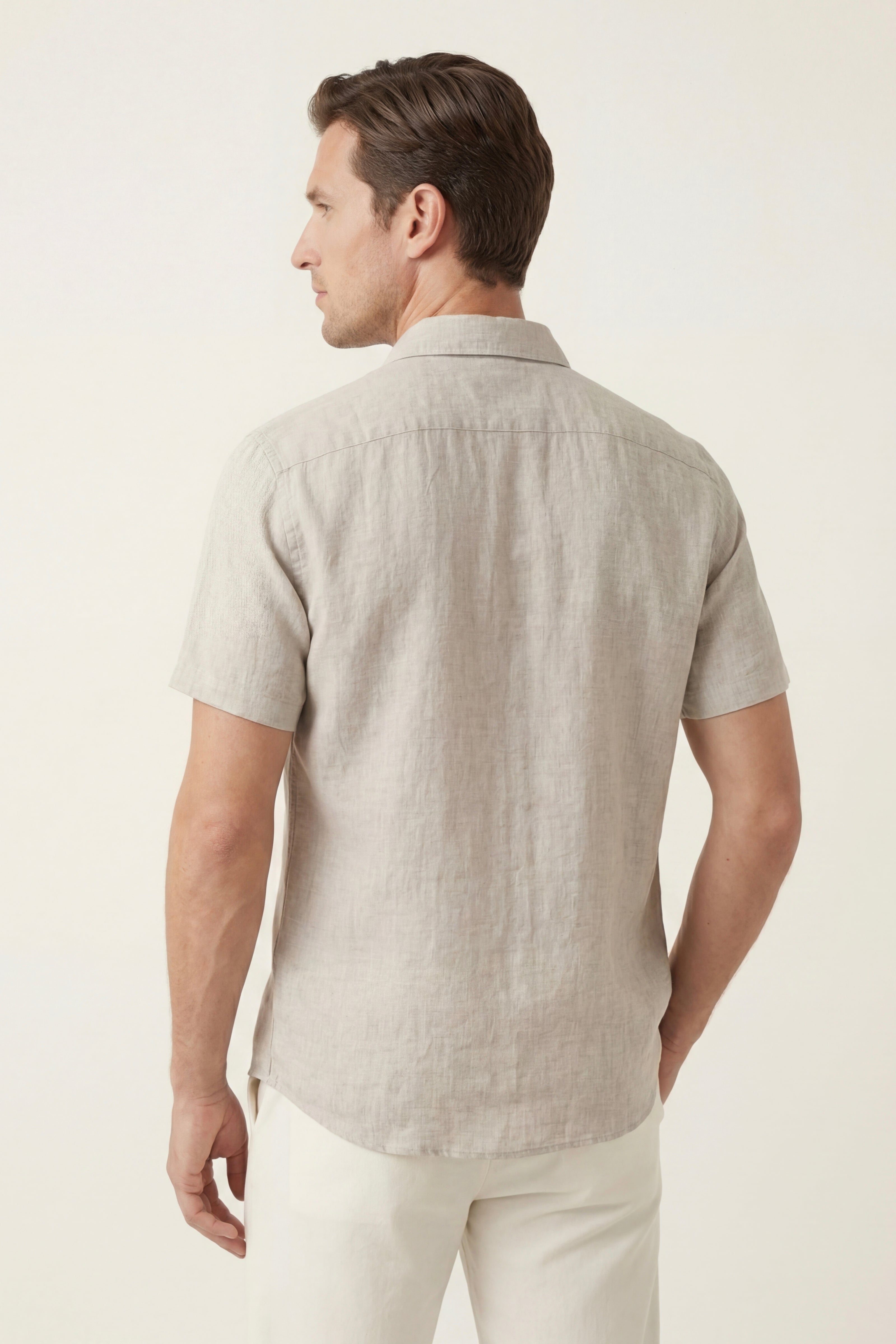 Vicenza Linen Short Sleeve Beige
