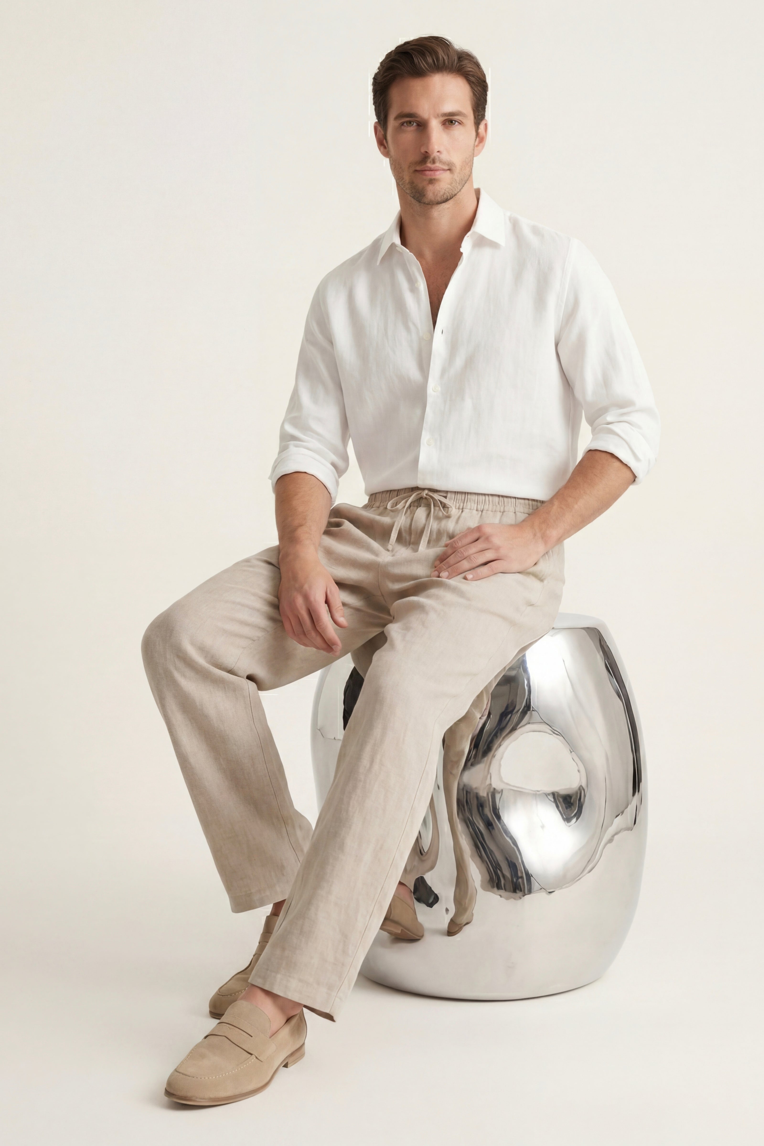 Novara Linen Pantalon Beige