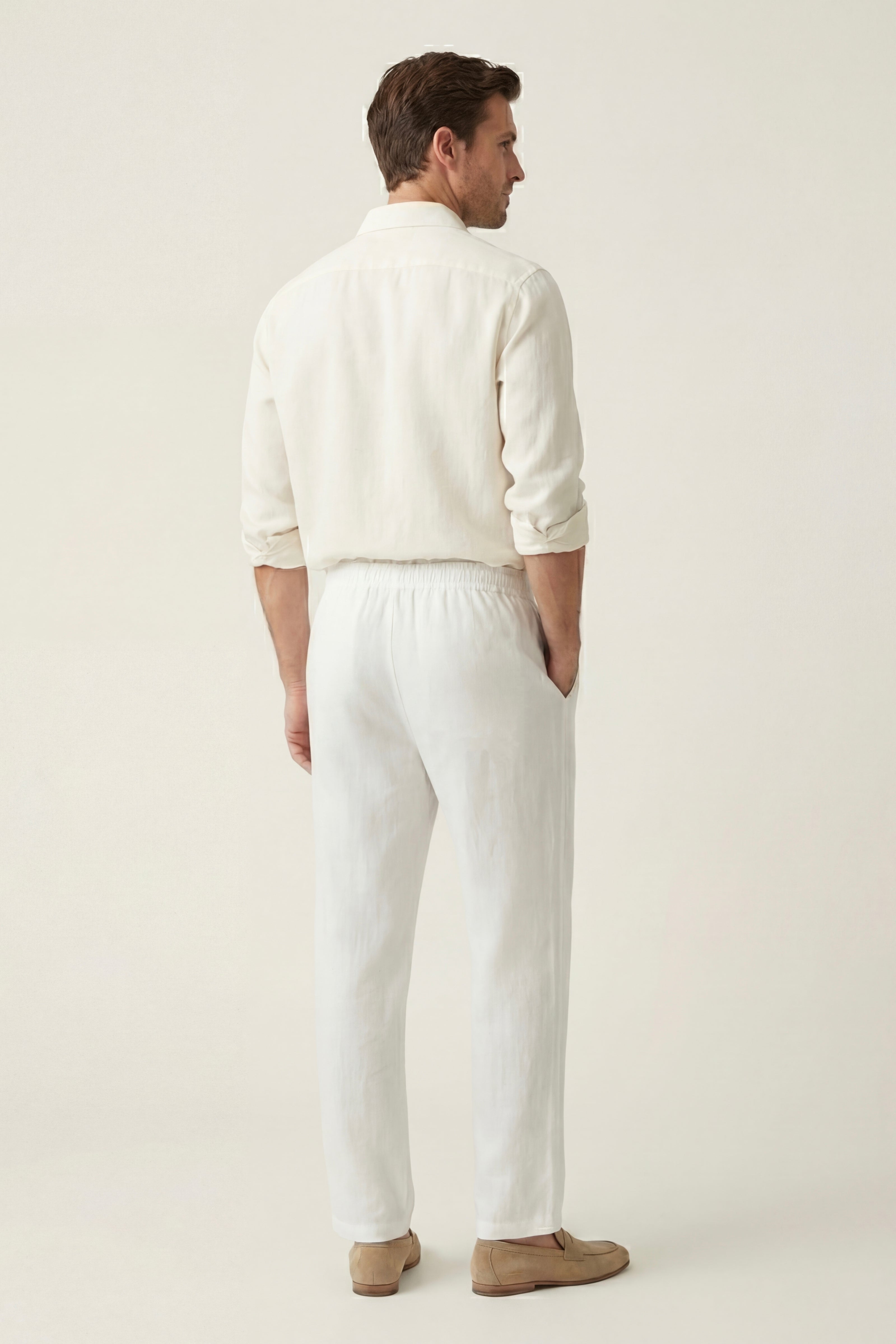 Novara Linen Pantalon White