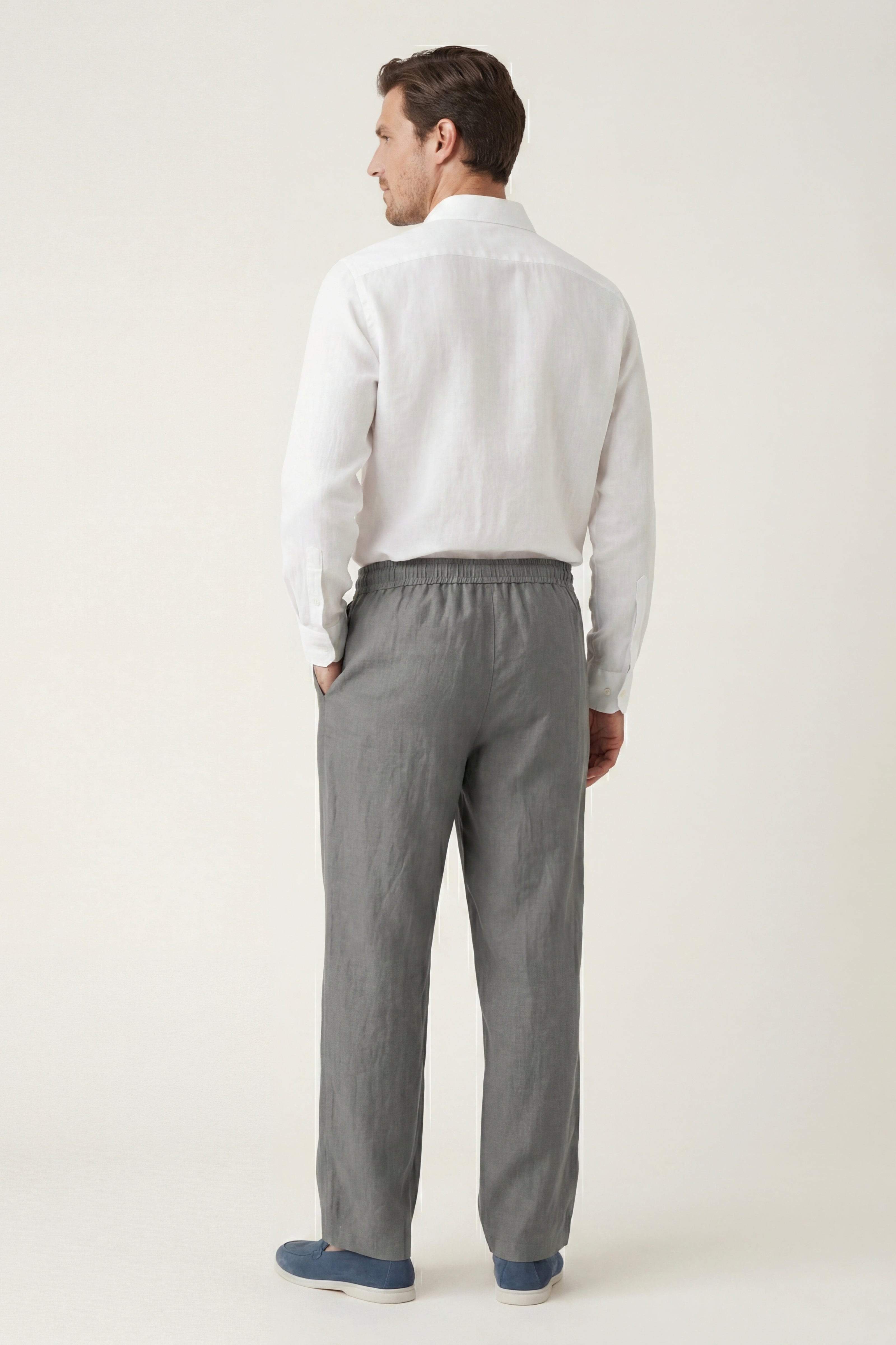 Novara Linen Pantalon Grey