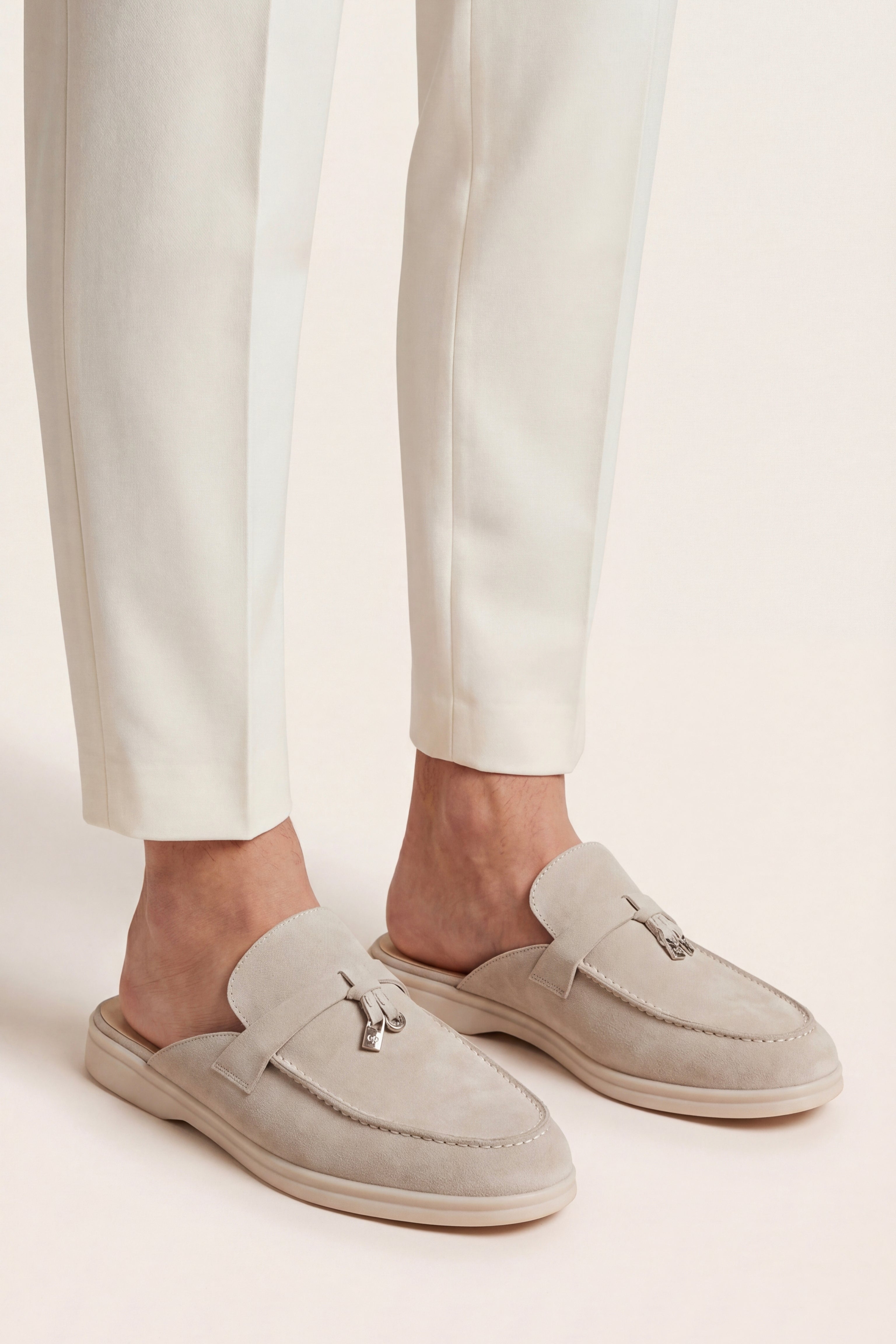 Filandori Buckle Mule Light Beige