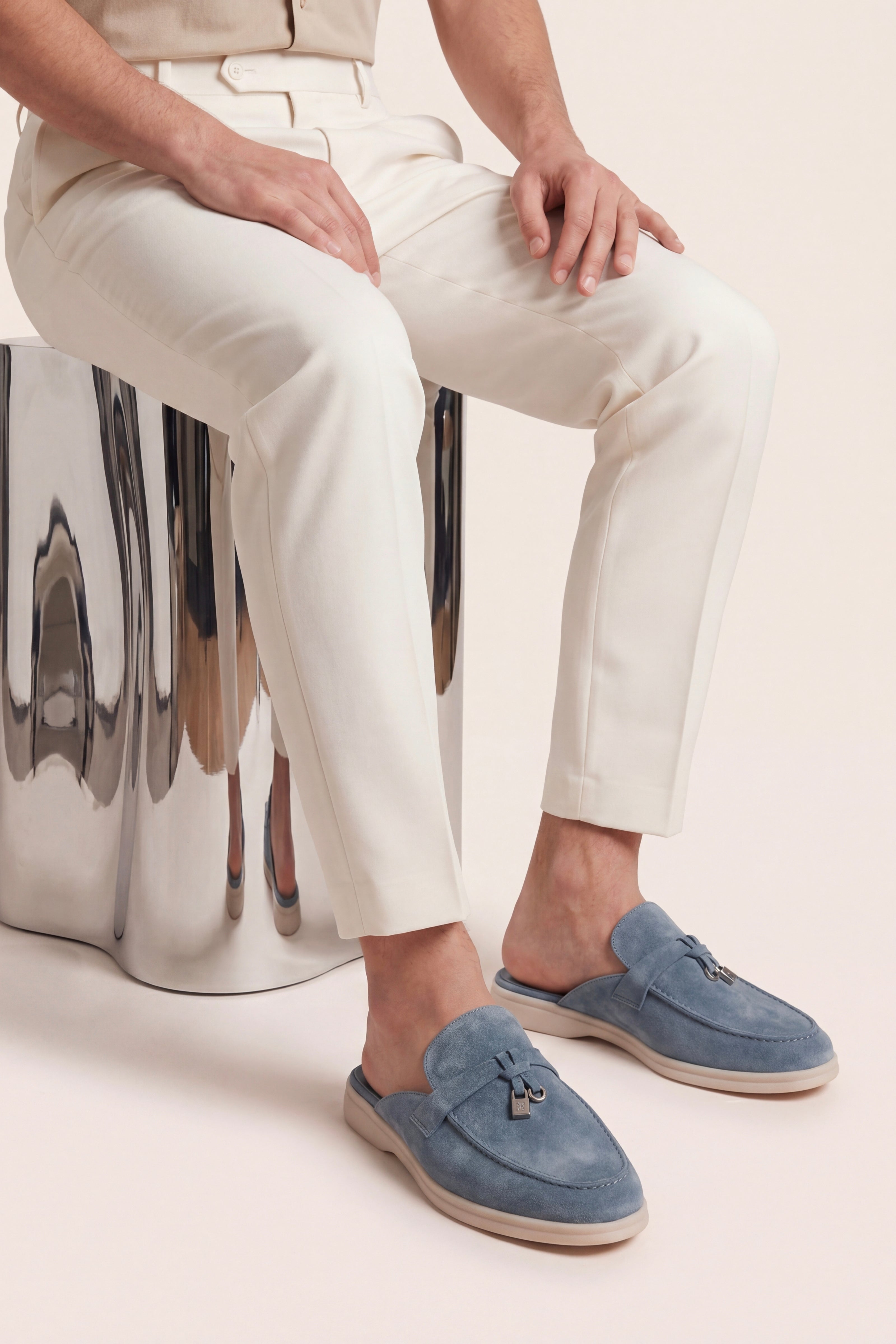 Filandori Buckle Mule Blue
