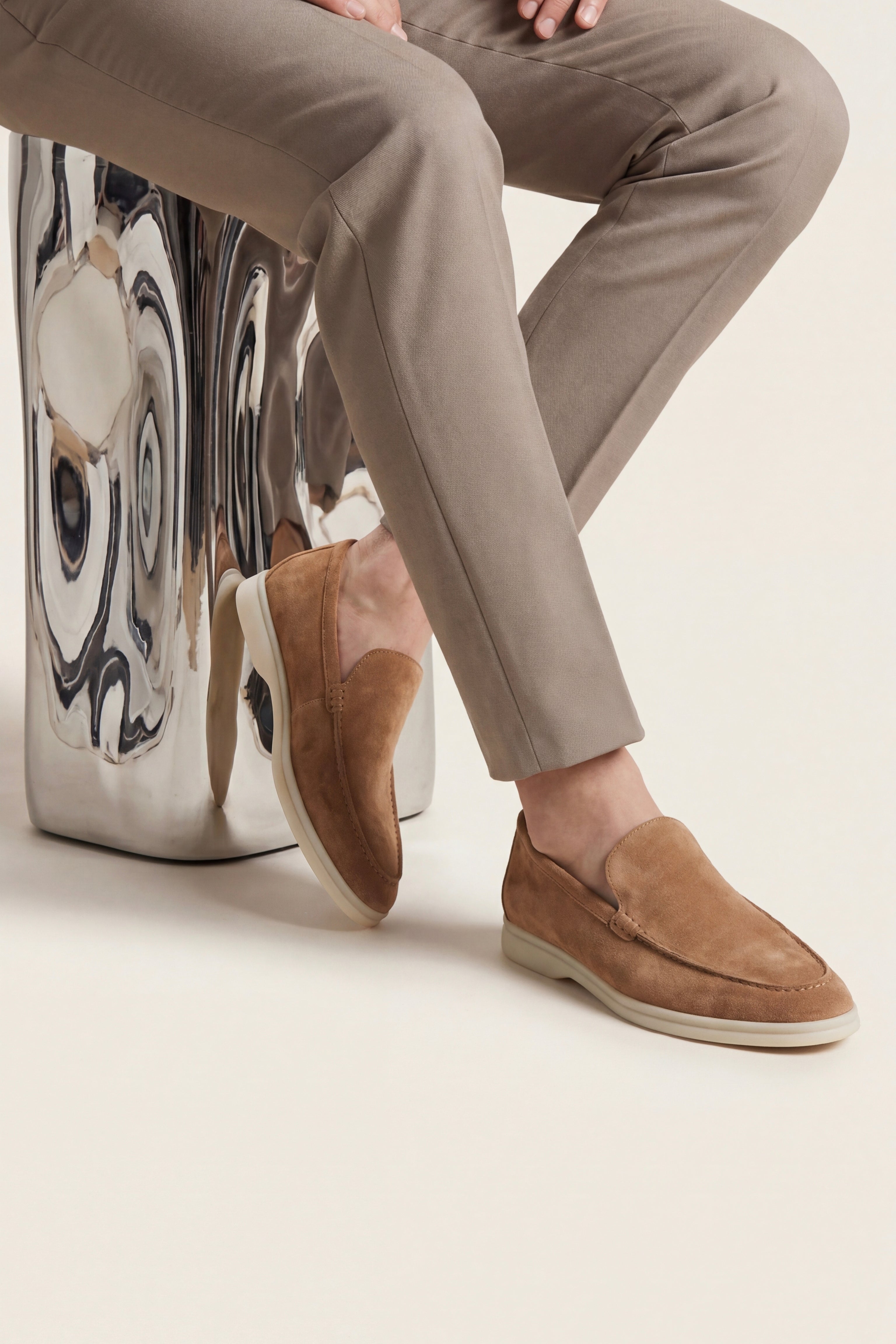 Filandori Suede Loafers Camel
