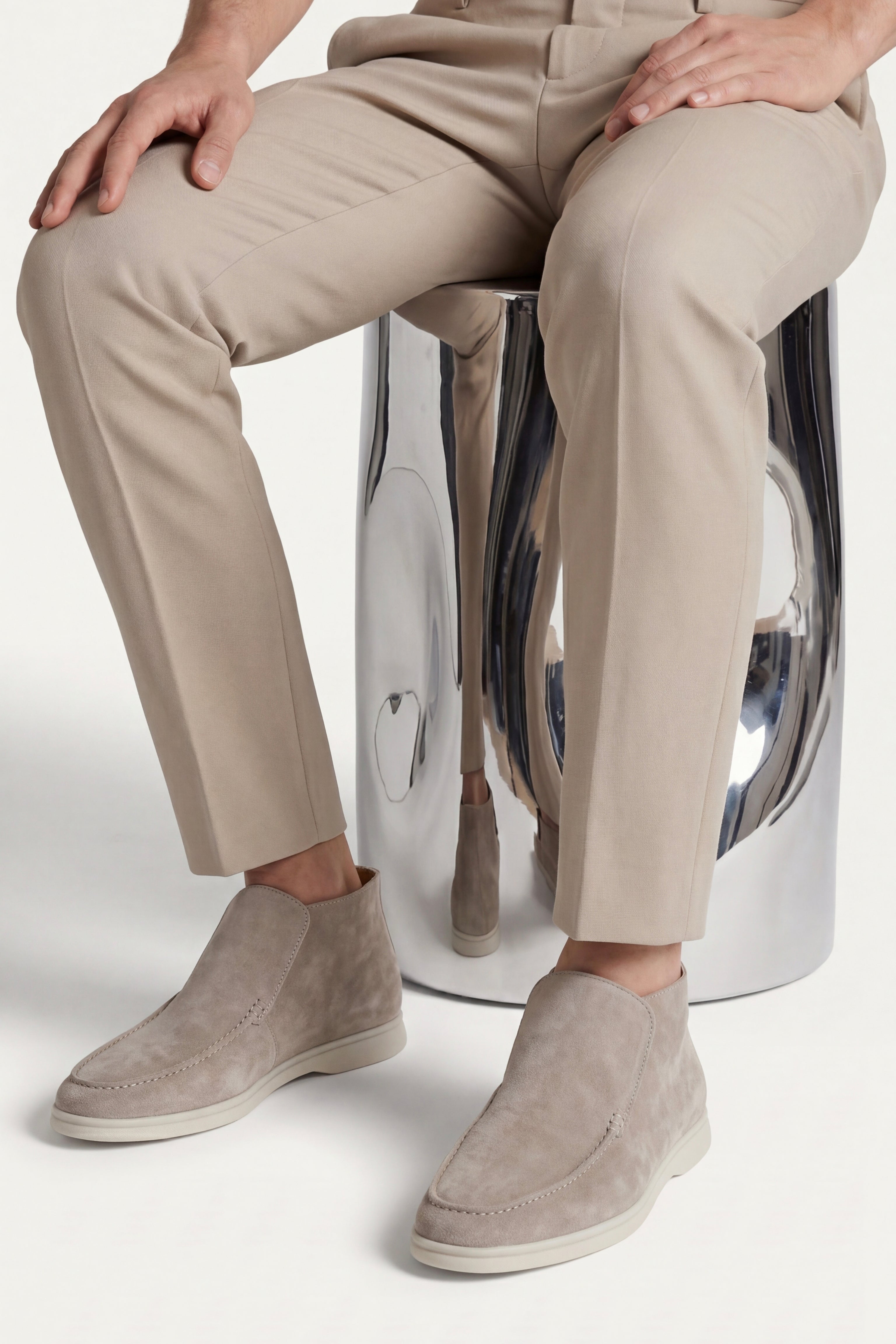 Arzano High Top Loafer Taupe