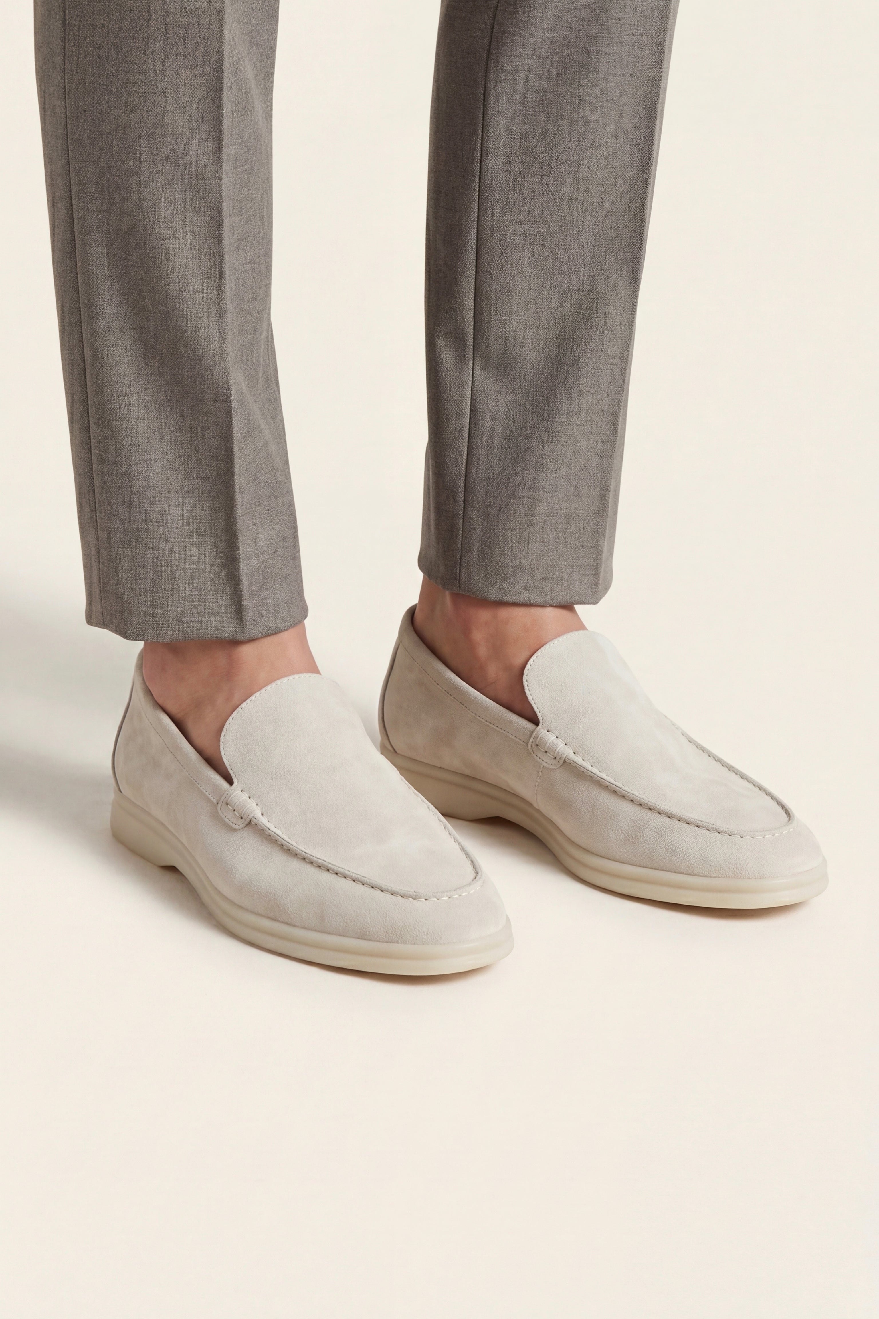 Filandori Suede Loafers Off White