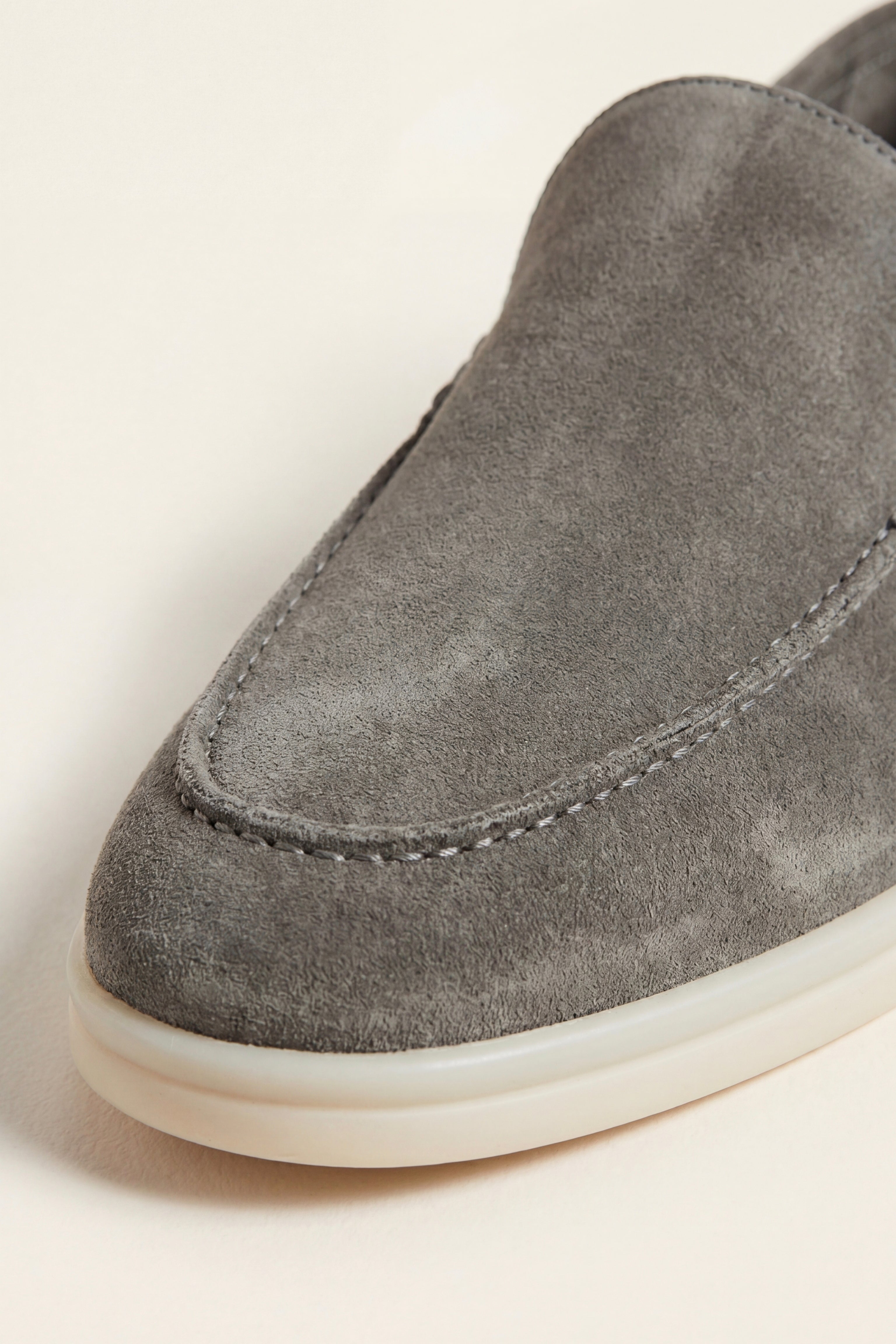 Filandori Suede Loafers Taupe Grey