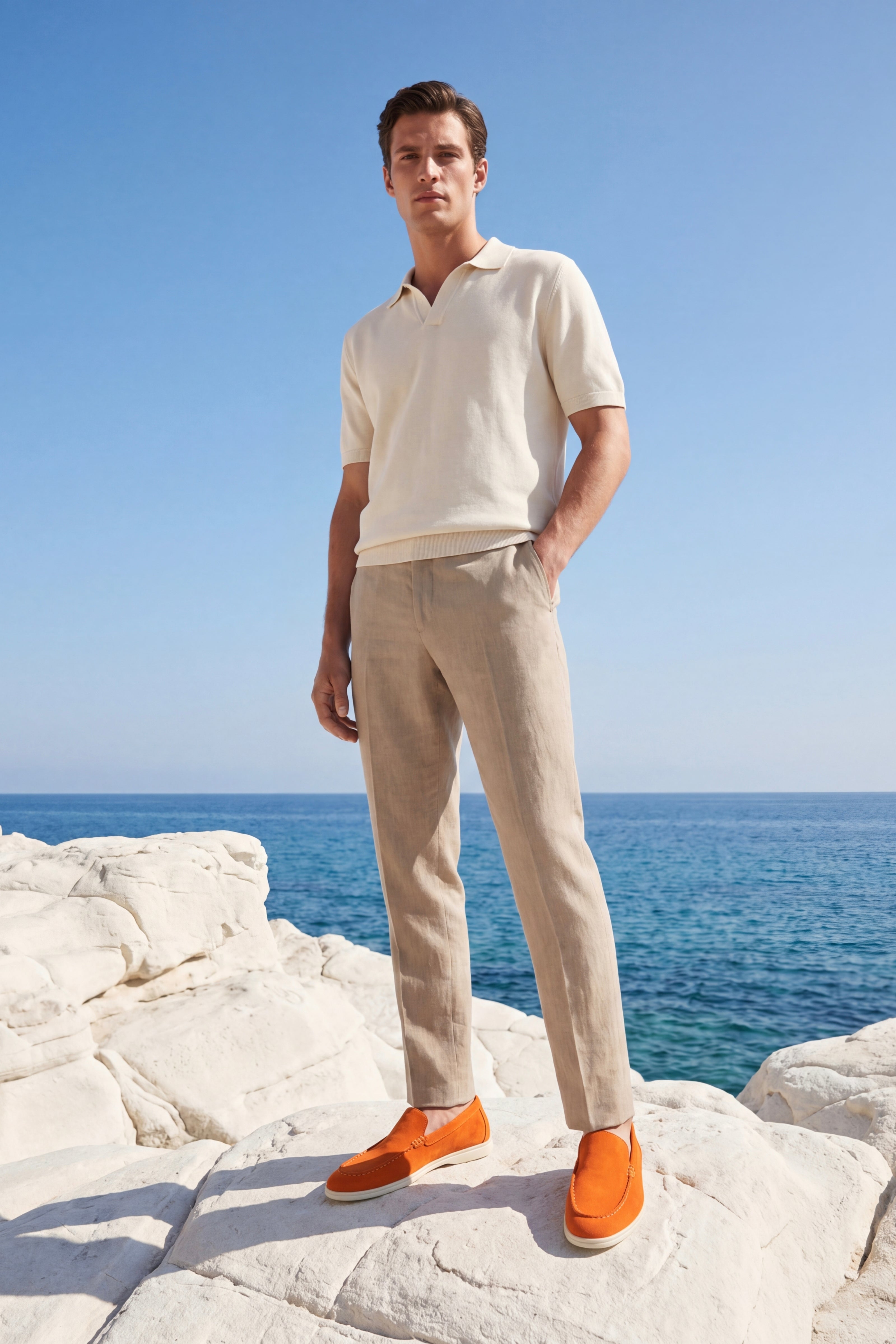 Filandori Suede Loafers Orange