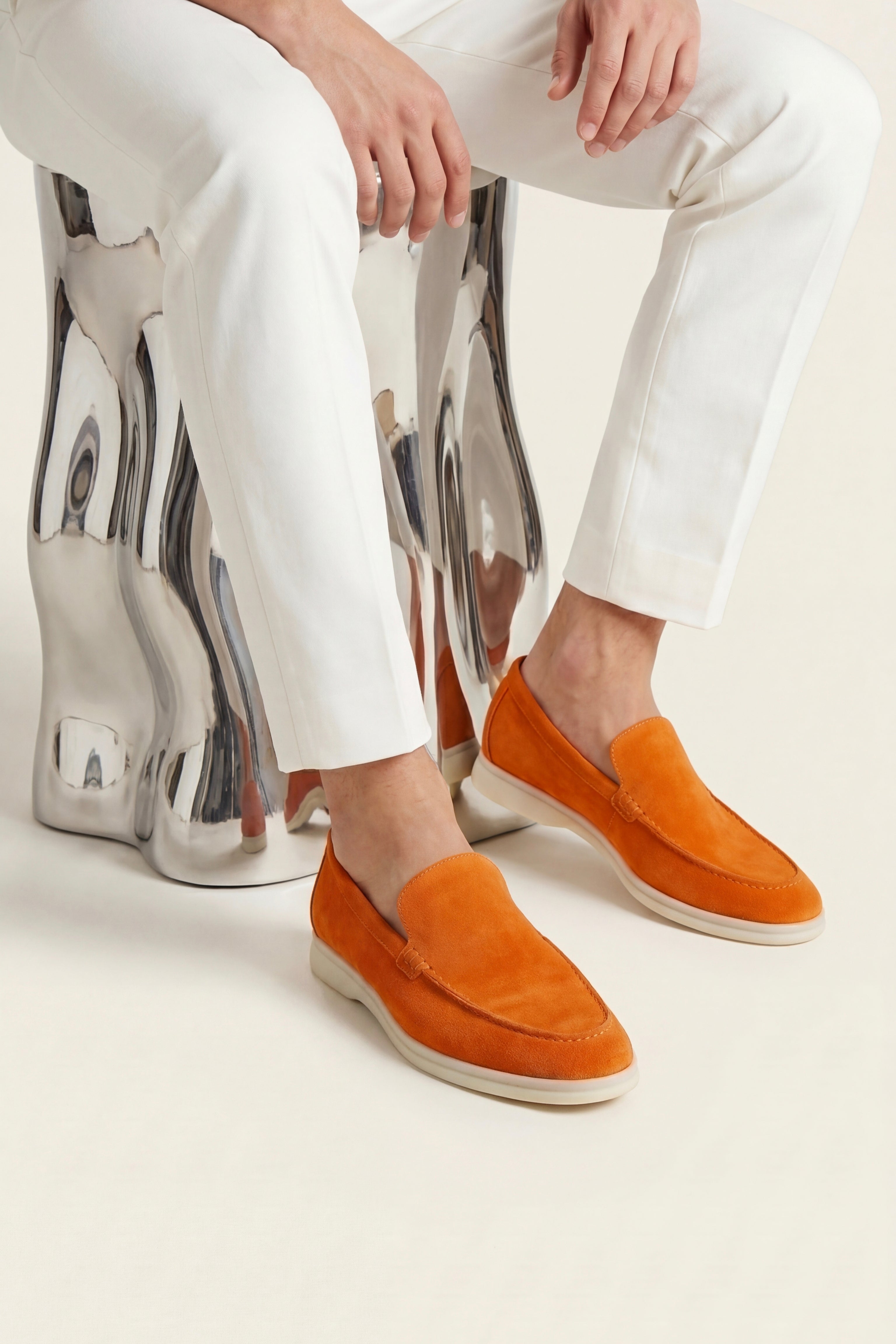 Filandori Suede Loafers Orange