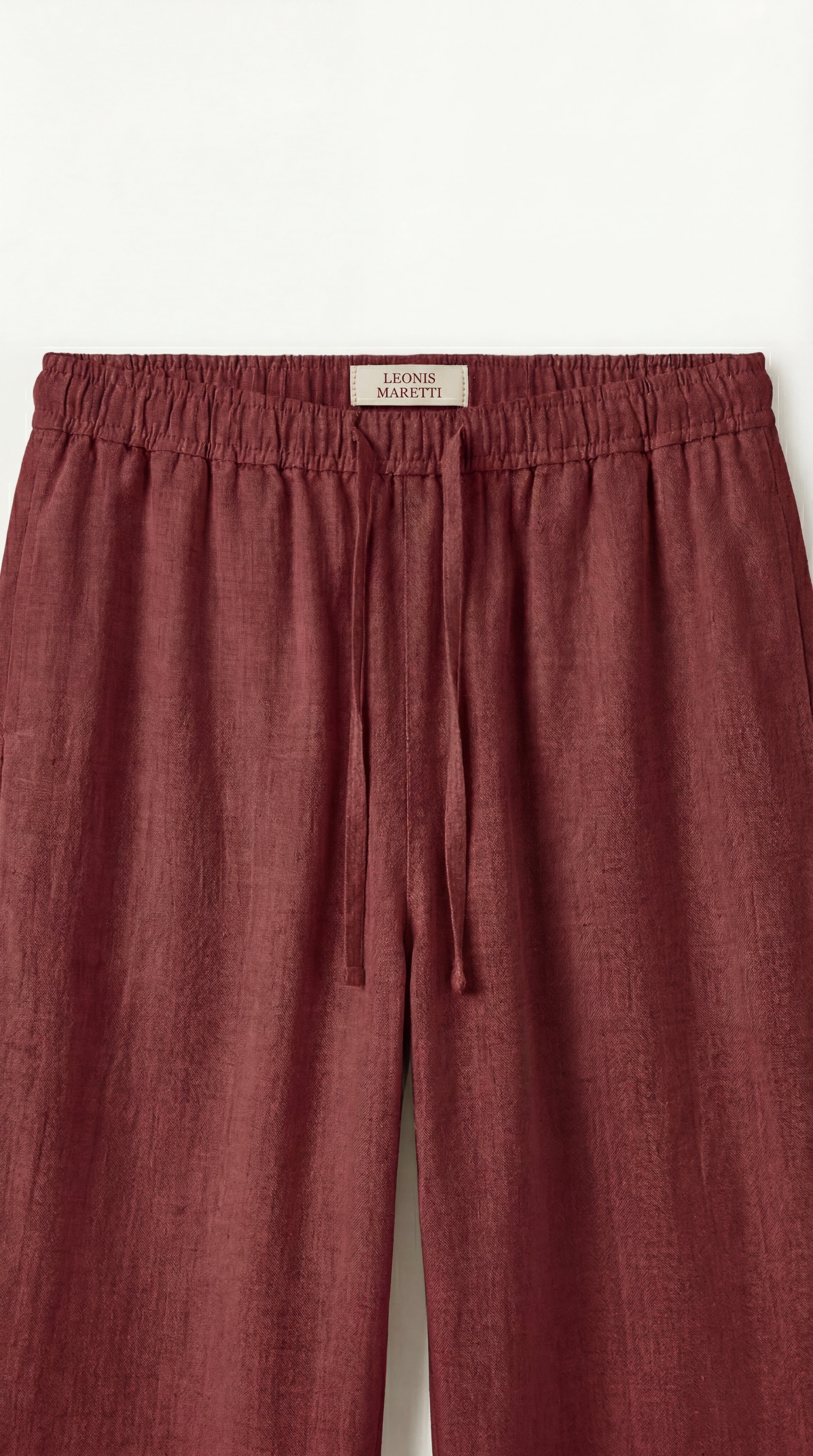 Catania Linen Pantalon Red