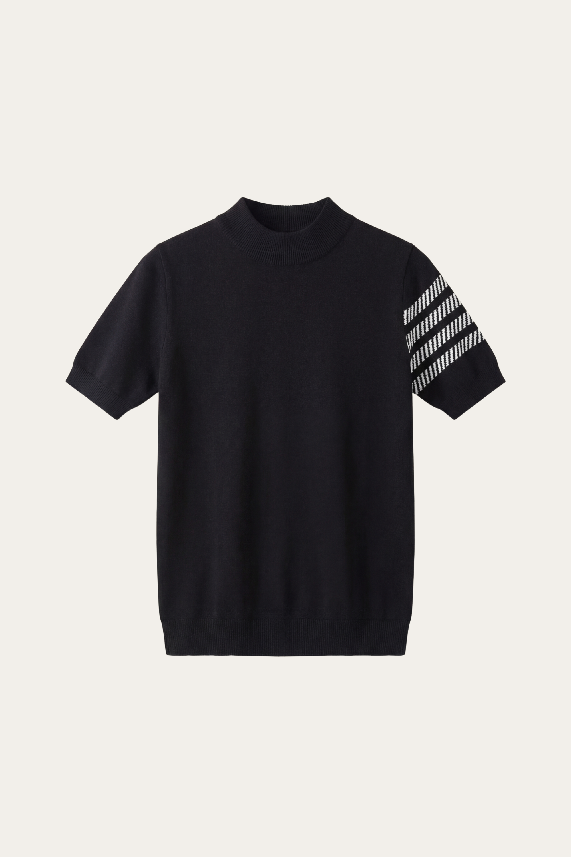 Viterbo Cotton Mercerized T-Shirt Black