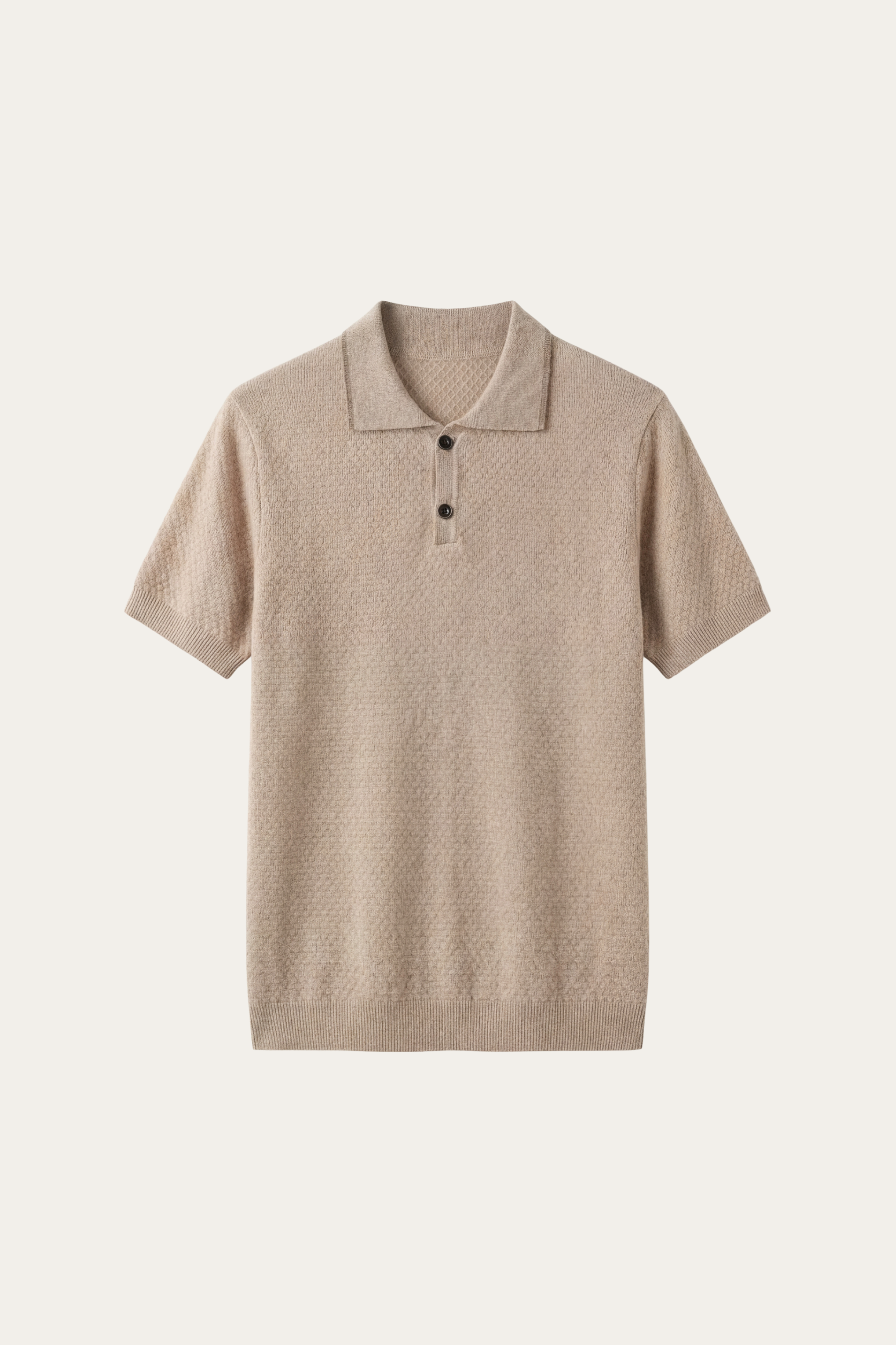 Prato Cashmere Knit Polo Camel