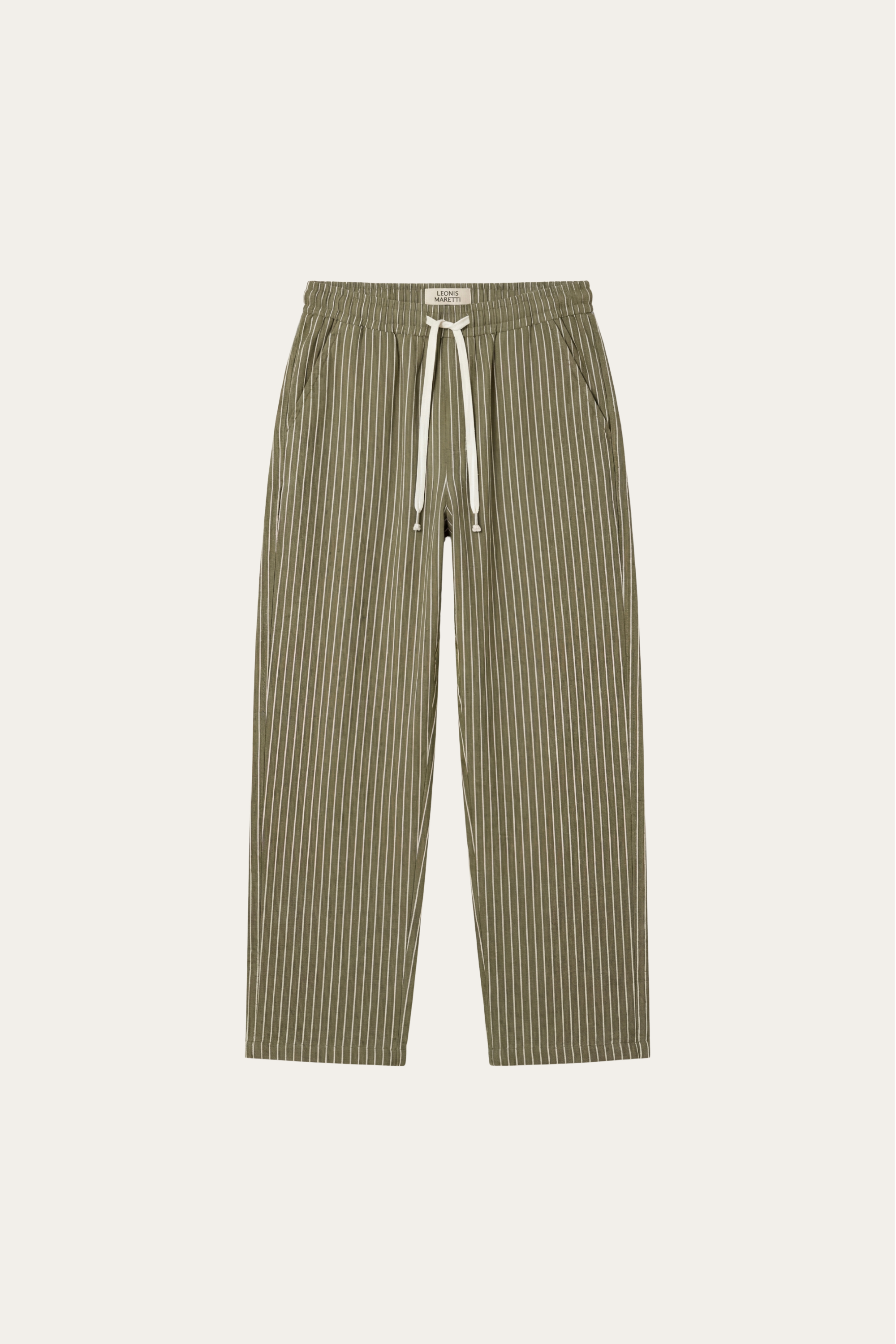 Siena Linen Trousers Olive Stripe