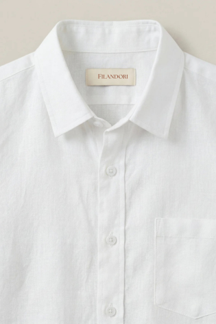 Vicenza Linen Short Sleeve White