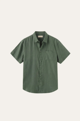 Vicenza Linen Short Sleeve Green