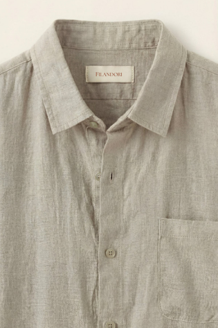 Vicenza Linen Short Sleeve Beige