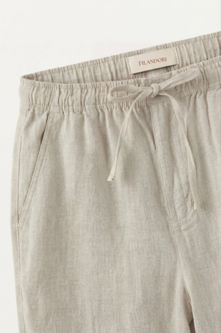 Verona Linen Shirt & Shorts White/Beige