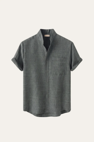 Treviso Linen Short Sleeve Grey