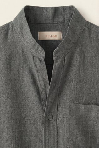 Treviso Linen Short Sleeve Grey