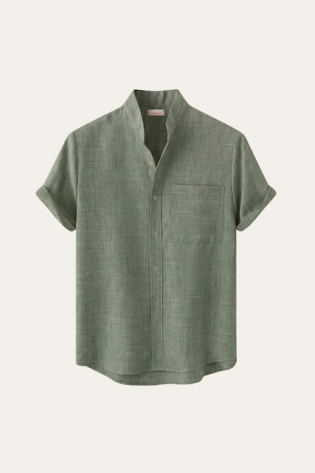 Treviso Linen Short Sleeve Green