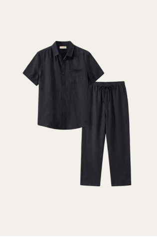 Trento Linen Set Black/Black