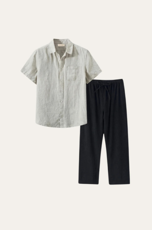 Trento Linen Set Beige/Black