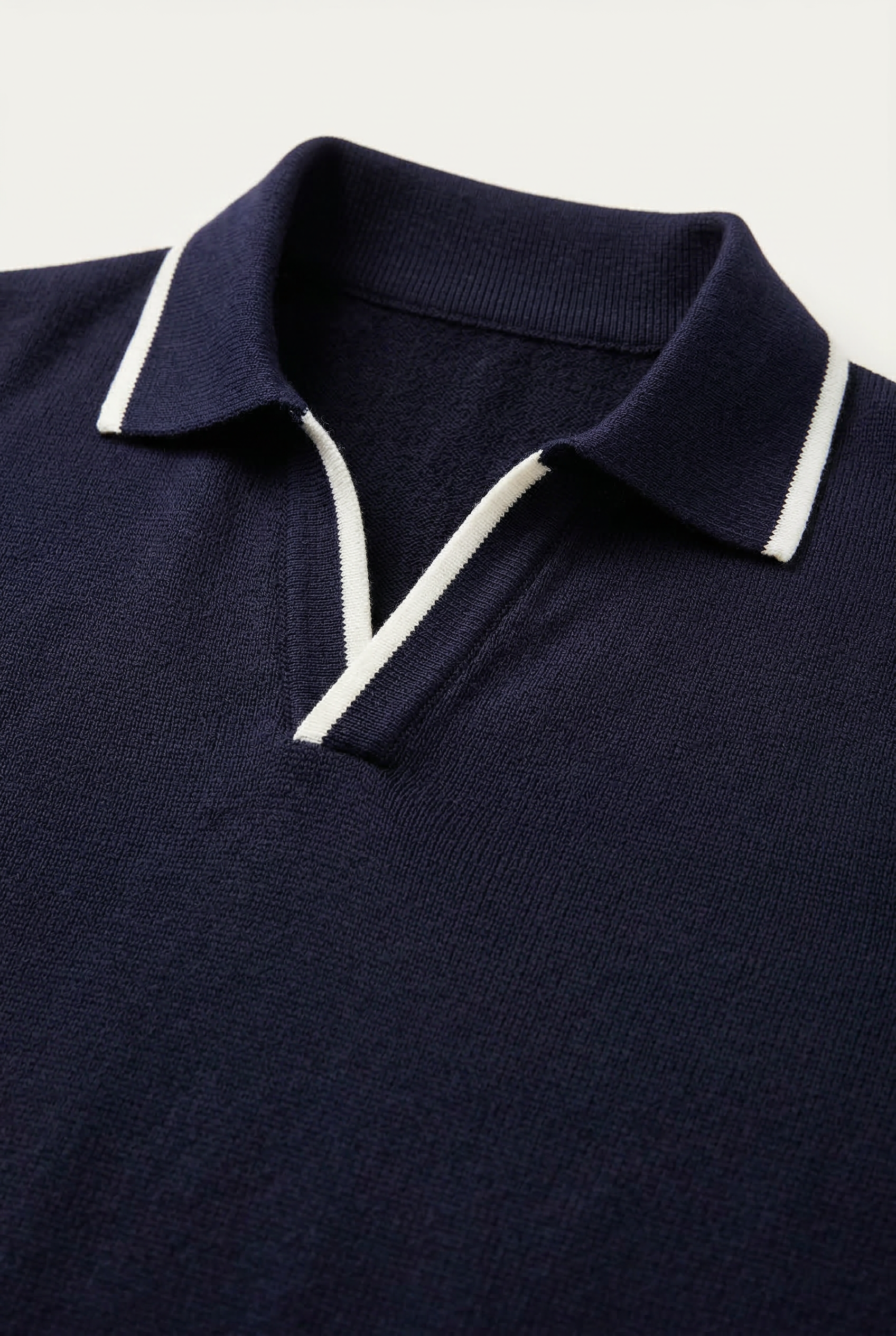 Rivoro Knitted Polo Navy
