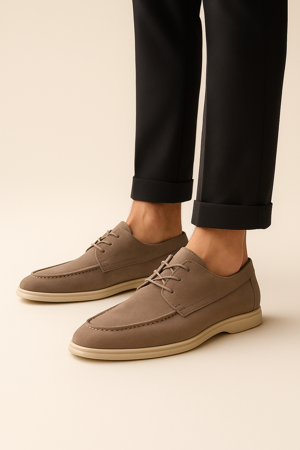 Filandori Suede Lace Shoes Beige