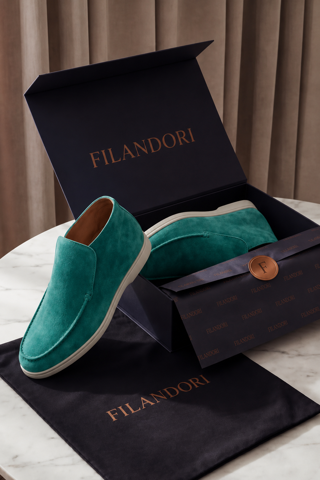 Arzano High Top Loafer Turquoise