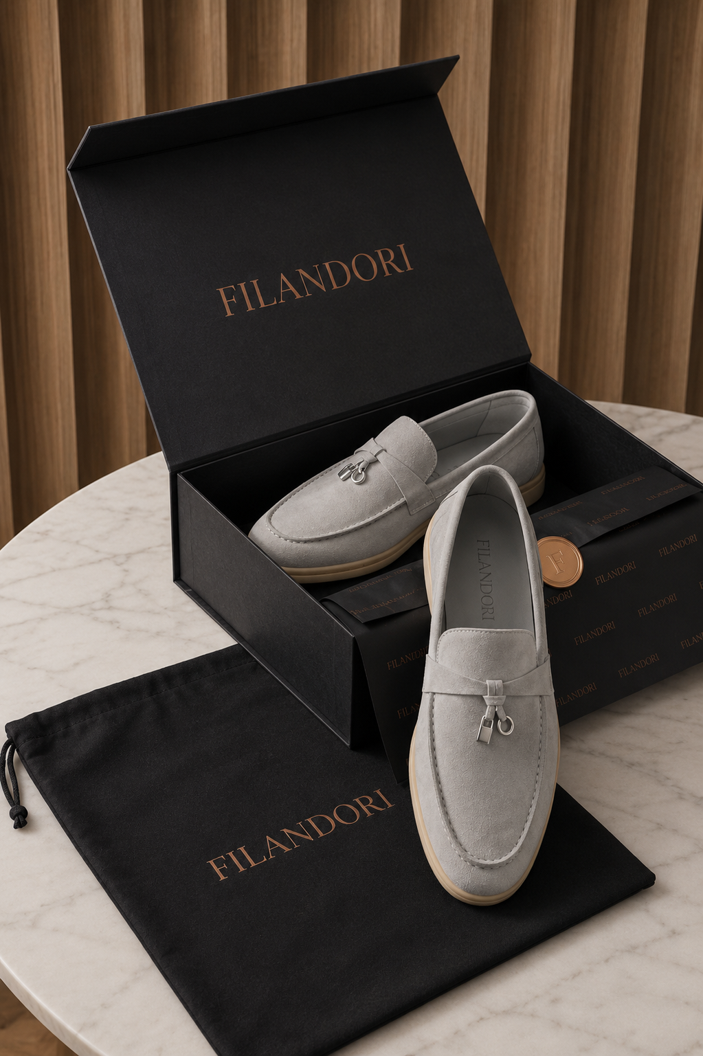 Filandori Buckle Loafer Ice Grey