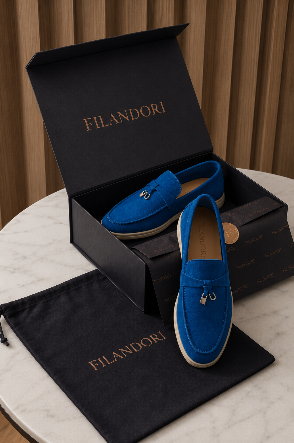 Filandori Buckle Loafer Royal Blue