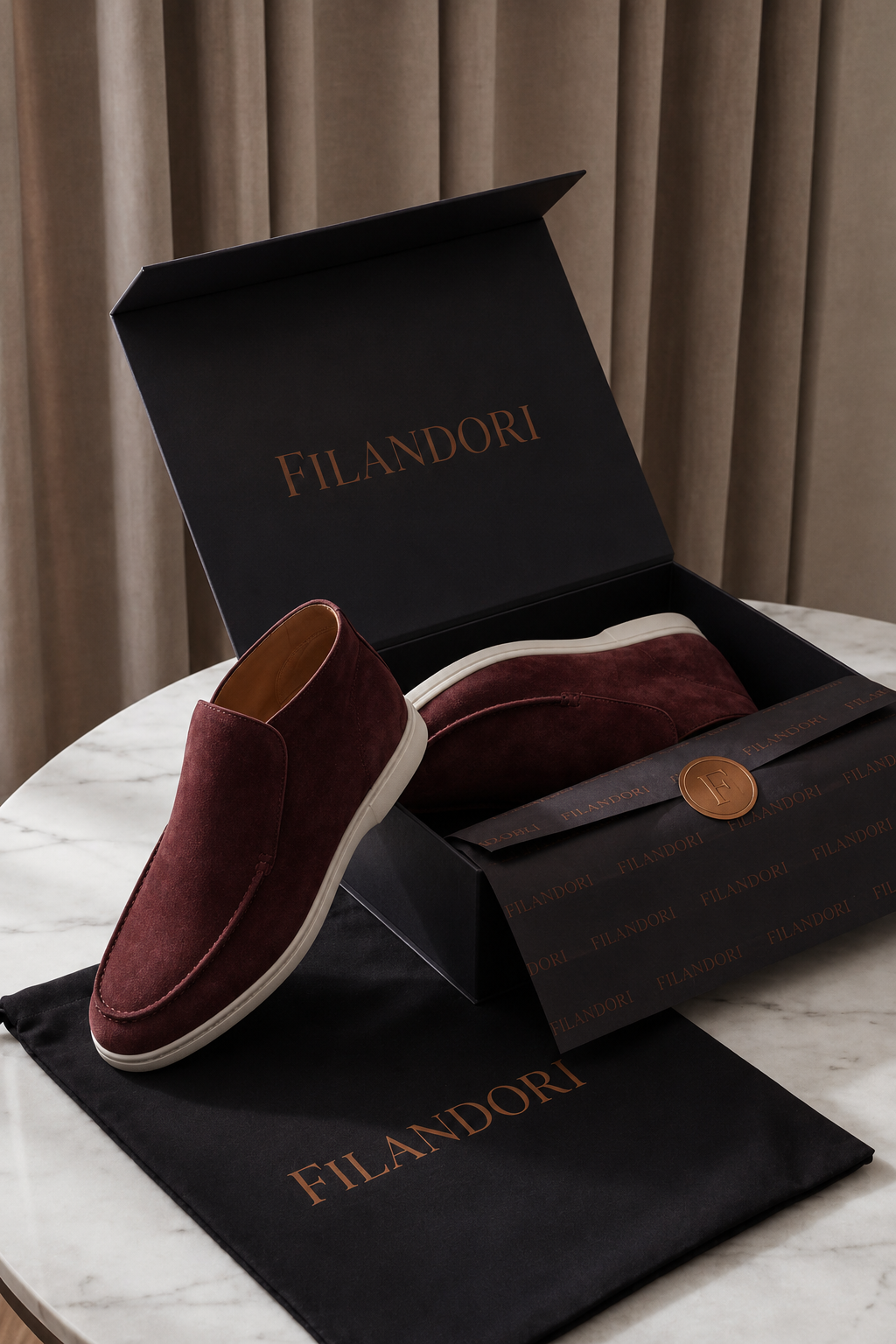 Arzano High Top Loafer Burgundy
