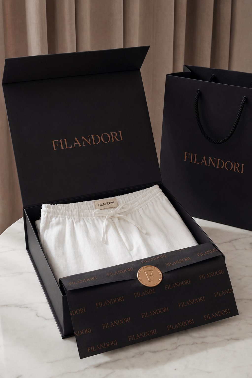 Rimini Linen Drawstring Shorts White