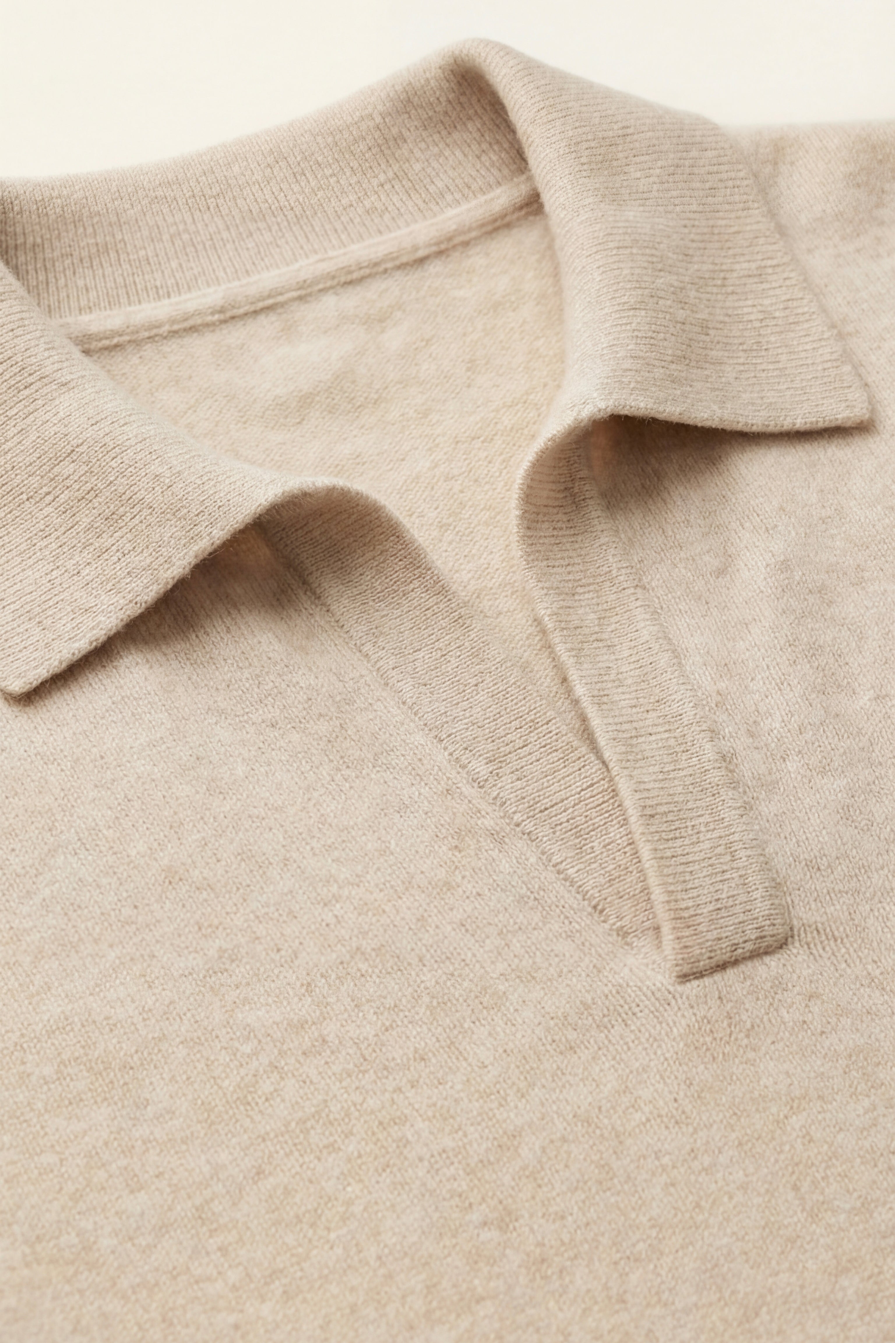Filandori Cashmere Polo Knit Oatmeal