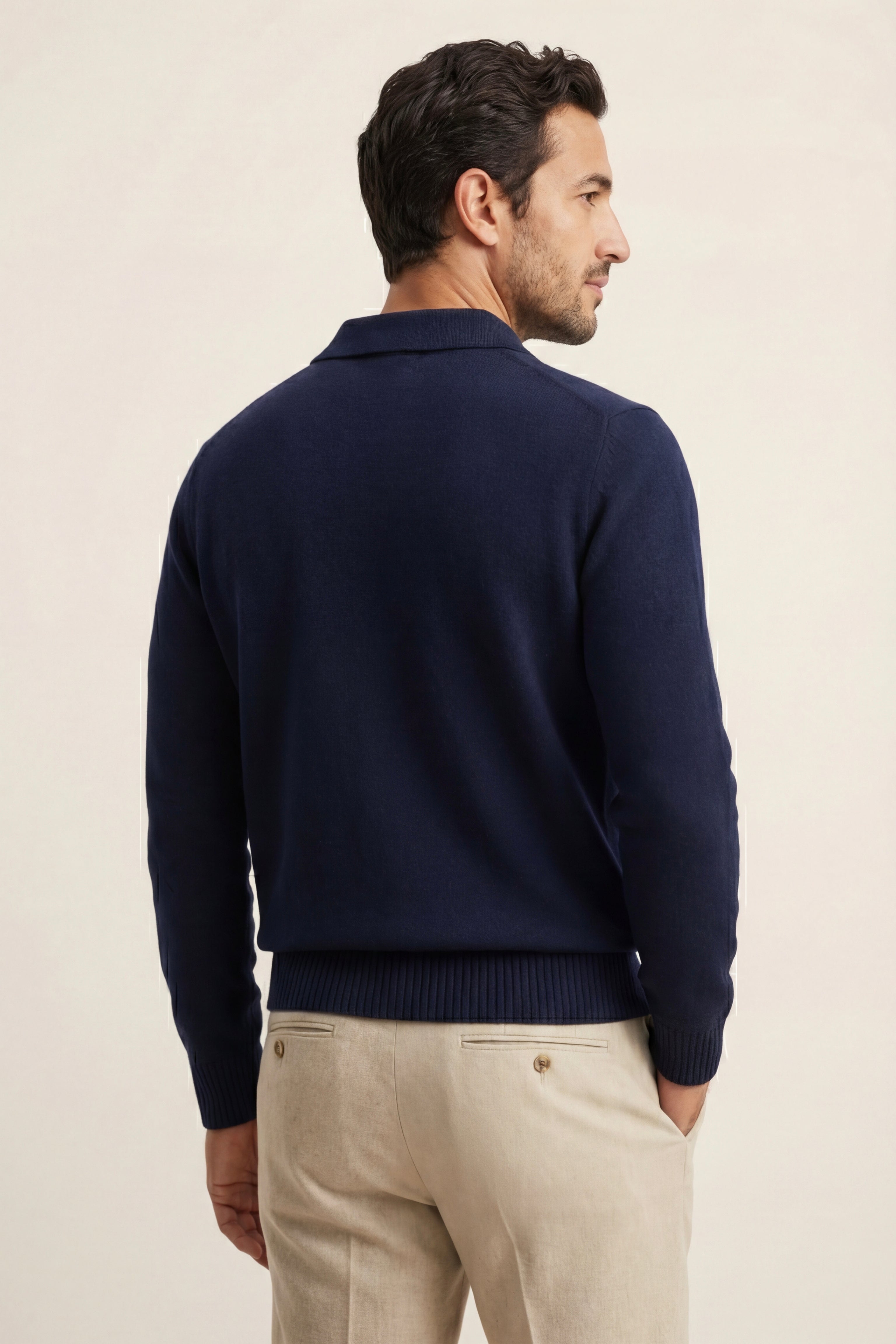 Filandori Cashmere Polo Knit Navy