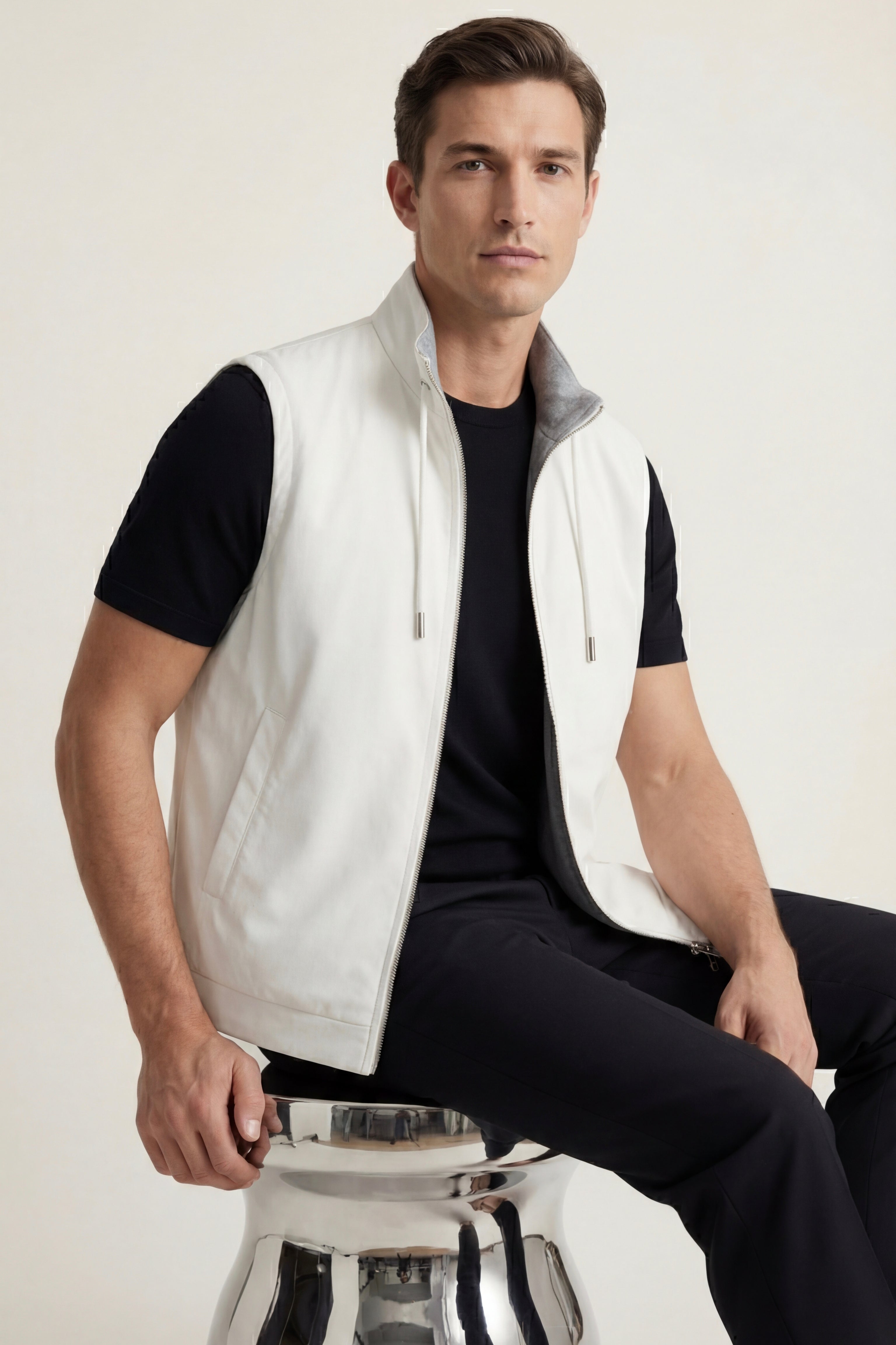Filandori Reversible Vest Ivory