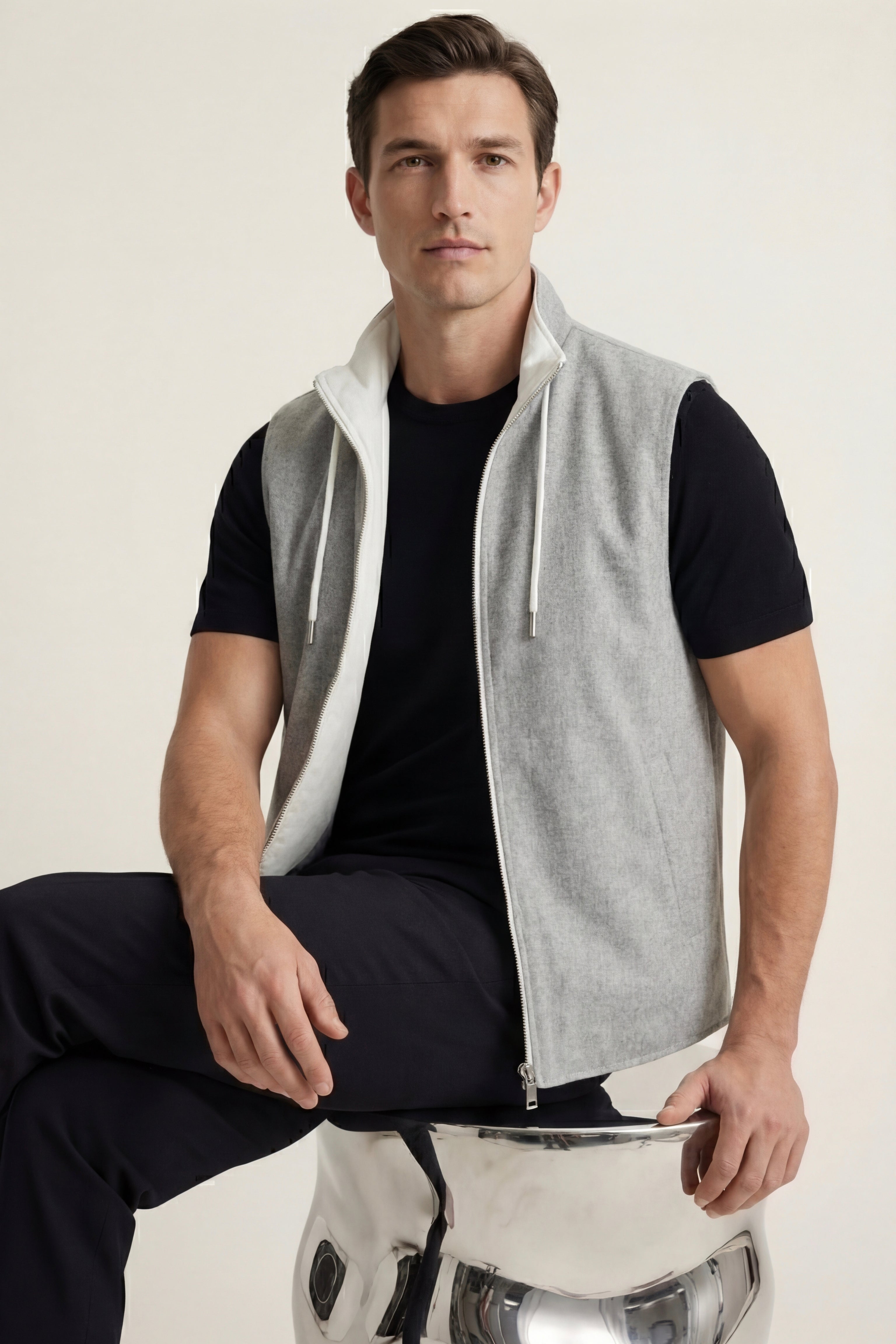 Filandori Reversible Vest Ivory