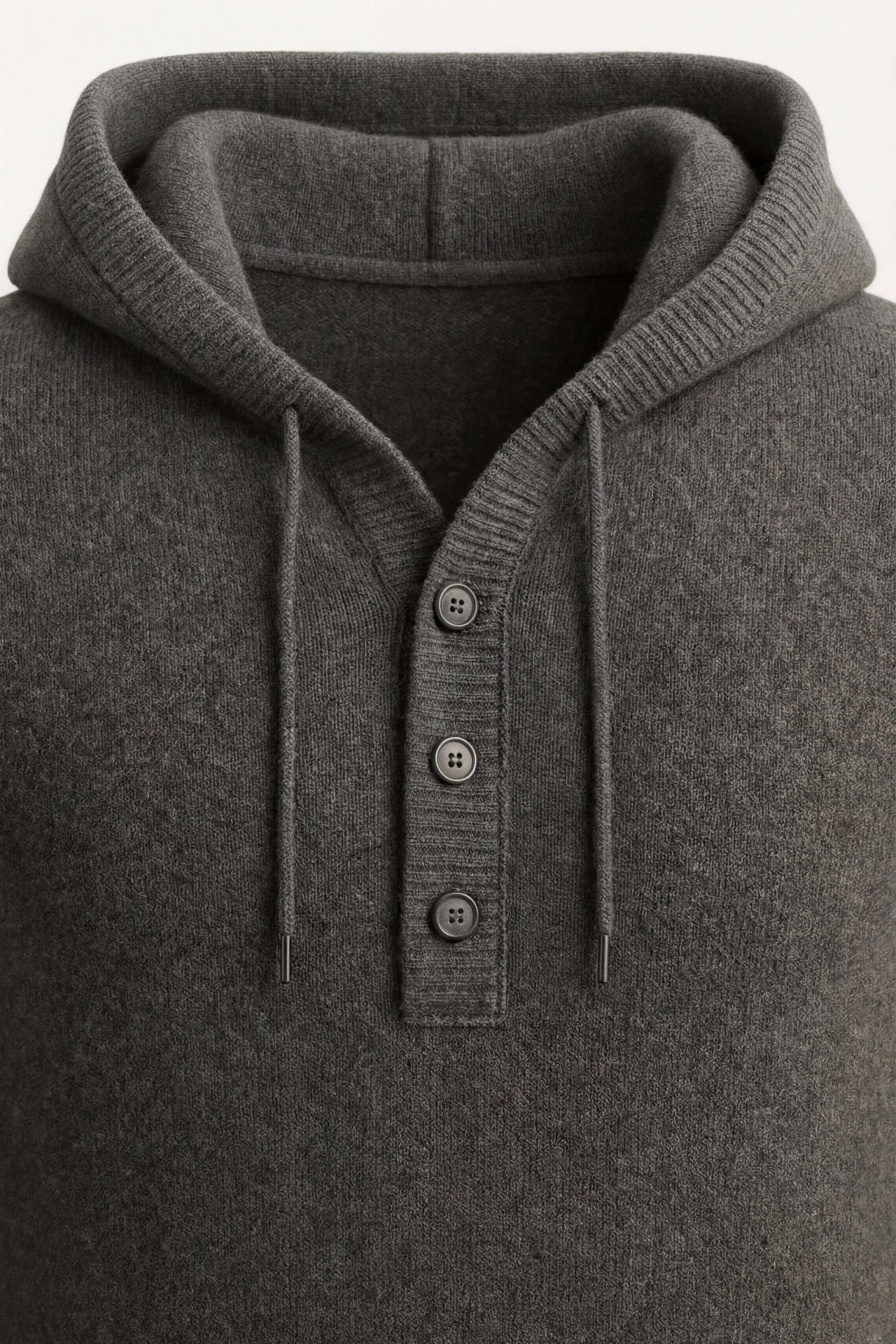 Taviano Hooded Knit Dark Grey