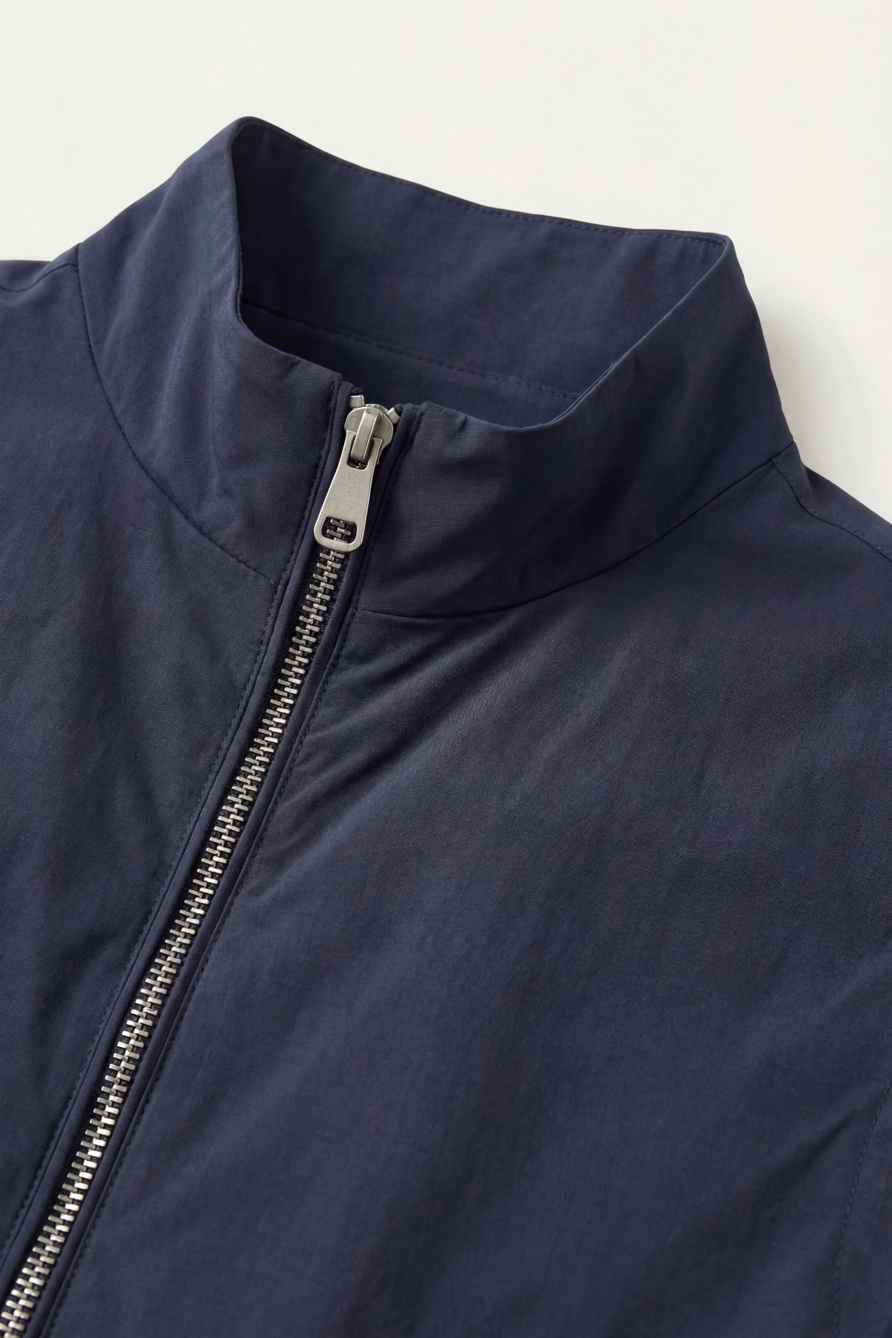 Valeno Stand-Collar Zip Vest Navy Blue