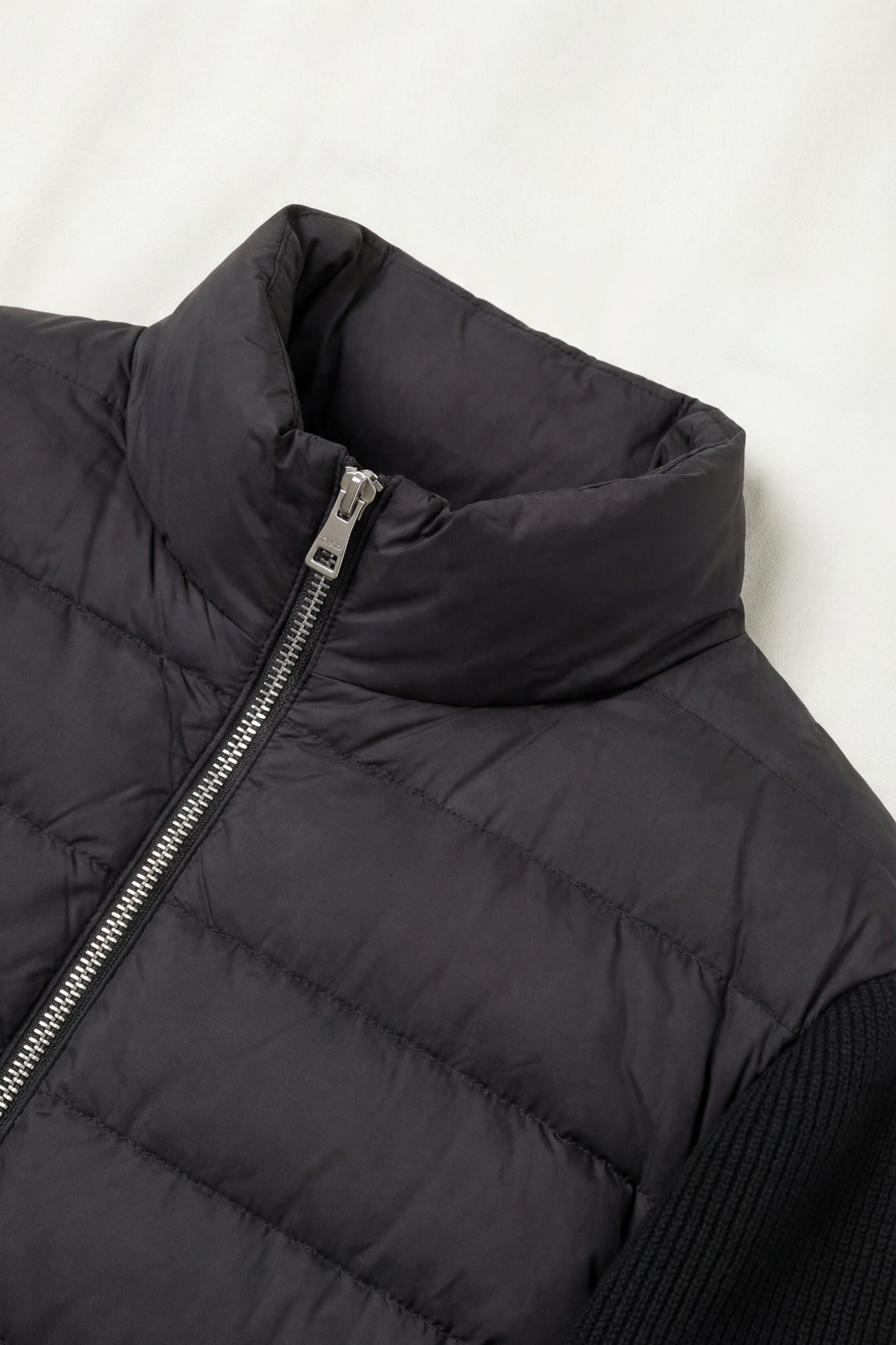 Parma Quilted Knit Hybrid Jacket Black